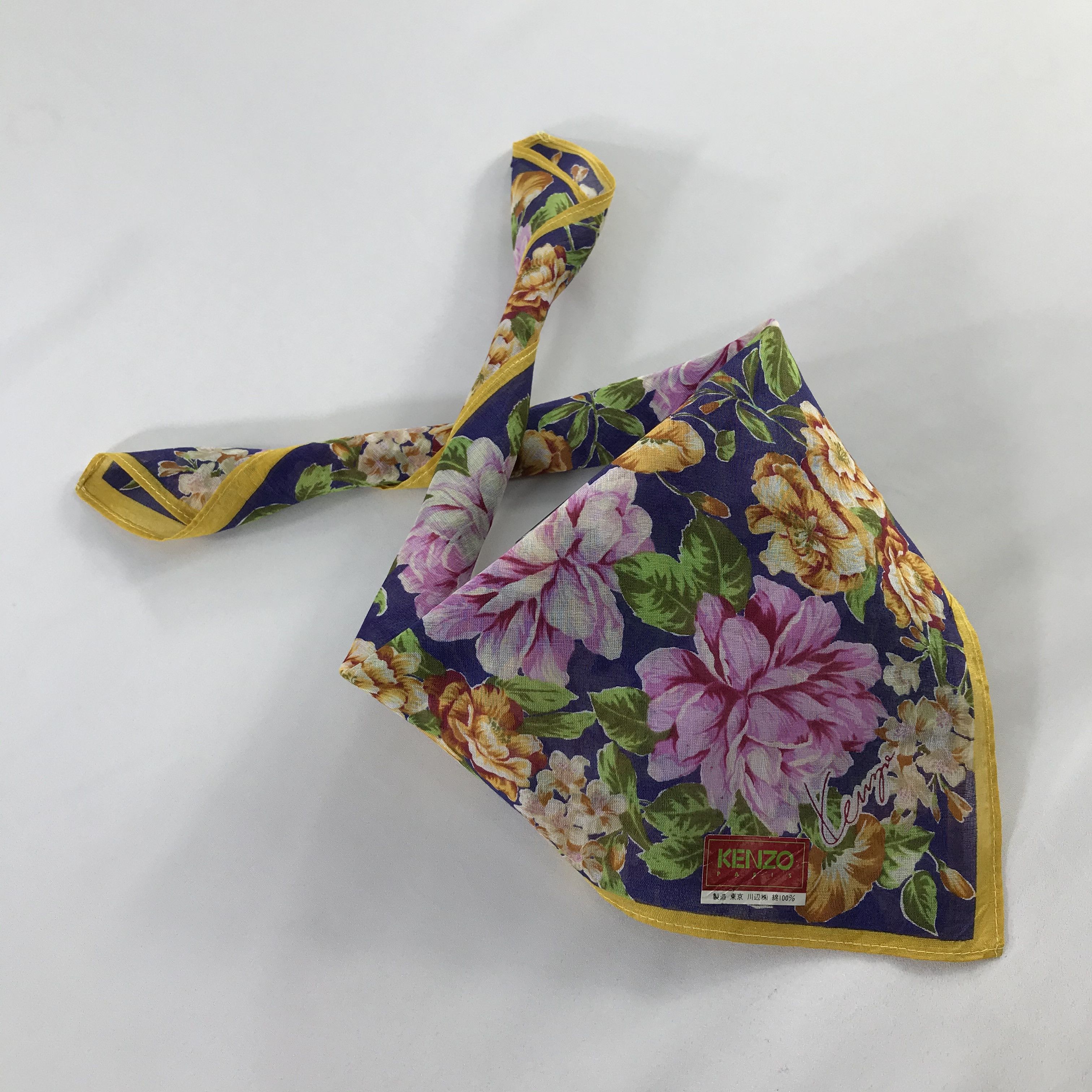 Kenzo × Vintage Kenzo Bandana / Handkerchief / Neckerchief - S680 Size ONE SIZE - 4 Thumbnail