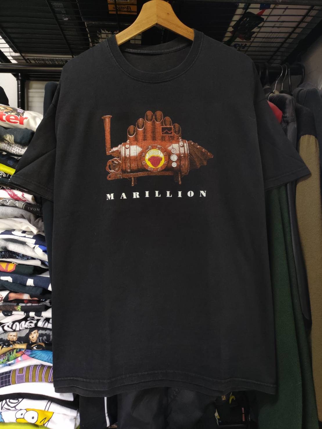 Band Tees Vtg 90's Marillion " This Strange Engine " Album Promo Size US L / EU 52-54 / 3 - 3 Thumbnail