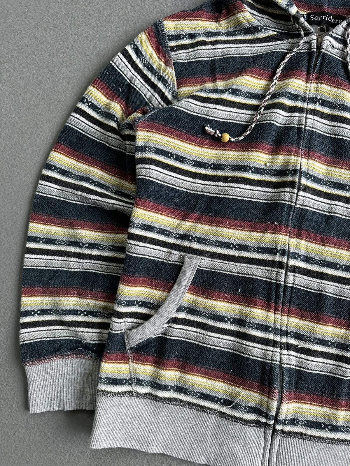 Beauty Beast DISTRESSED SORRIDERE STRIPED ZIP HOODIE MULTICOLOR LGB STYLE Size US M / EU 48-50 / 2 - 3 Thumbnail