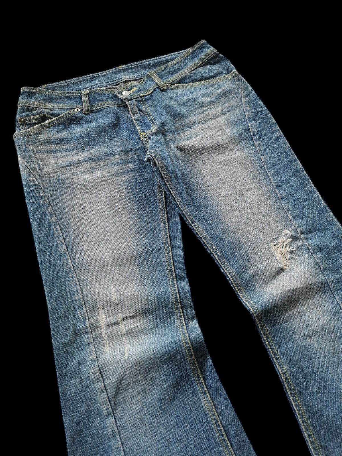 Japanese Brand Y2K Twisted Flare Bootcuts IL Basis Jeans Size 31" - 5 Thumbnail