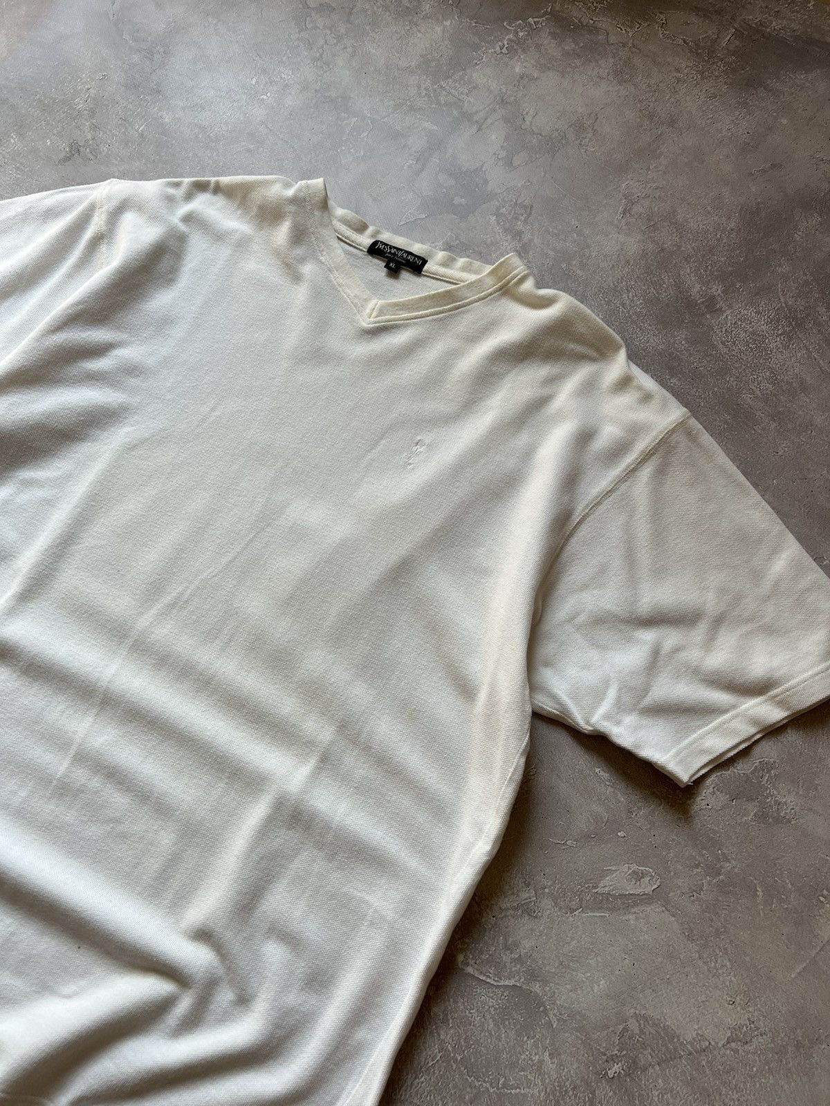 Yves Saint Laurent Vintage YSL 90s Y2k Distressed Tee Size US XL / EU 56 / 4 - 3 Thumbnail