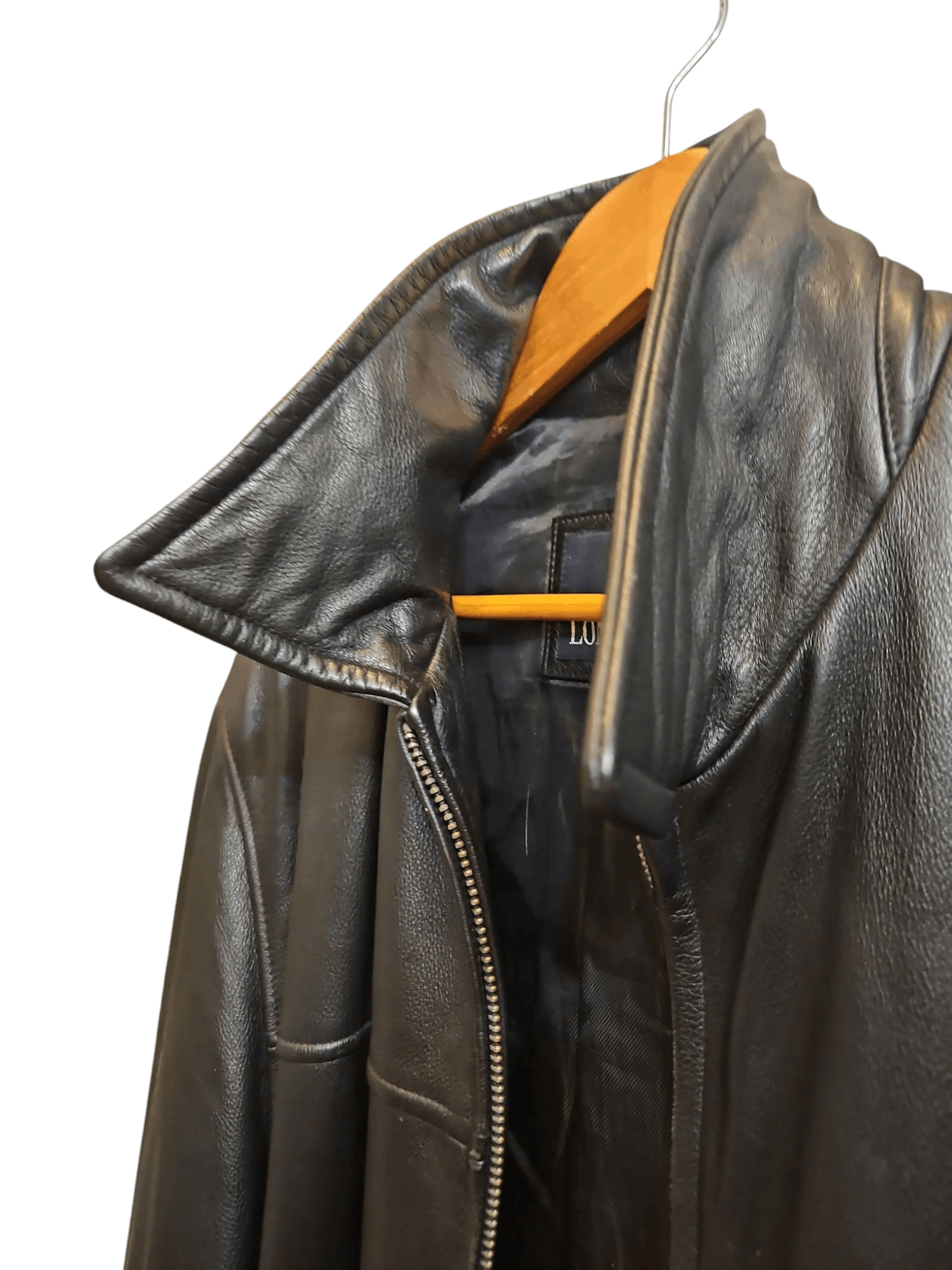 London Fog Men's Black Leather Jacket Size L. London Fog Size US L / EU 52-54 / 3 - 4 Thumbnail