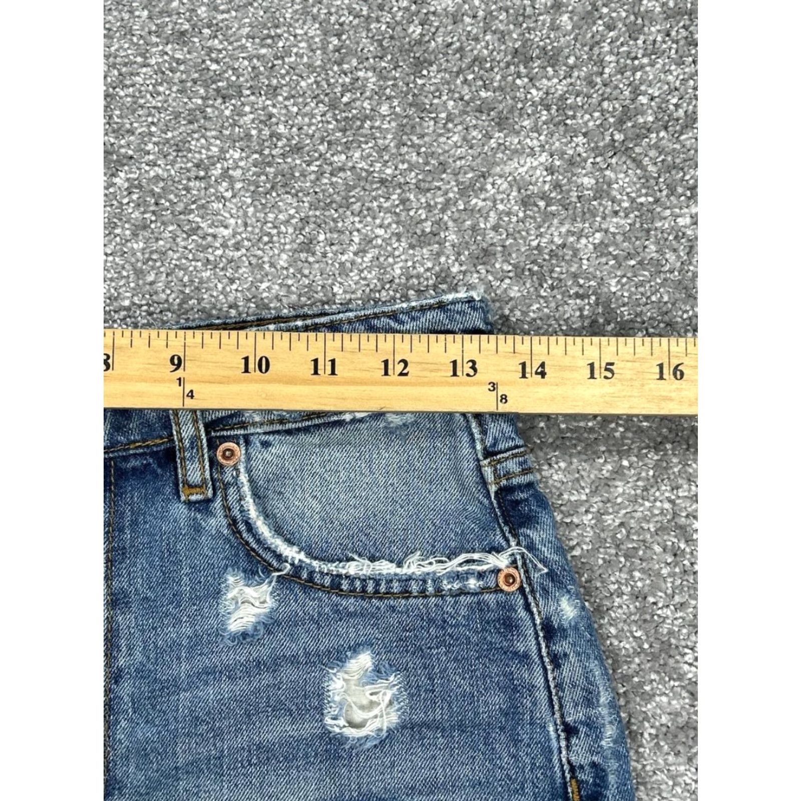 Zara Zara Shorts Womens 2 Light Wash Denim Distressed Cut-Offs Blue 90s Festival Classic Size 26" / US 2 / IT 38 - 5 Thumbnail