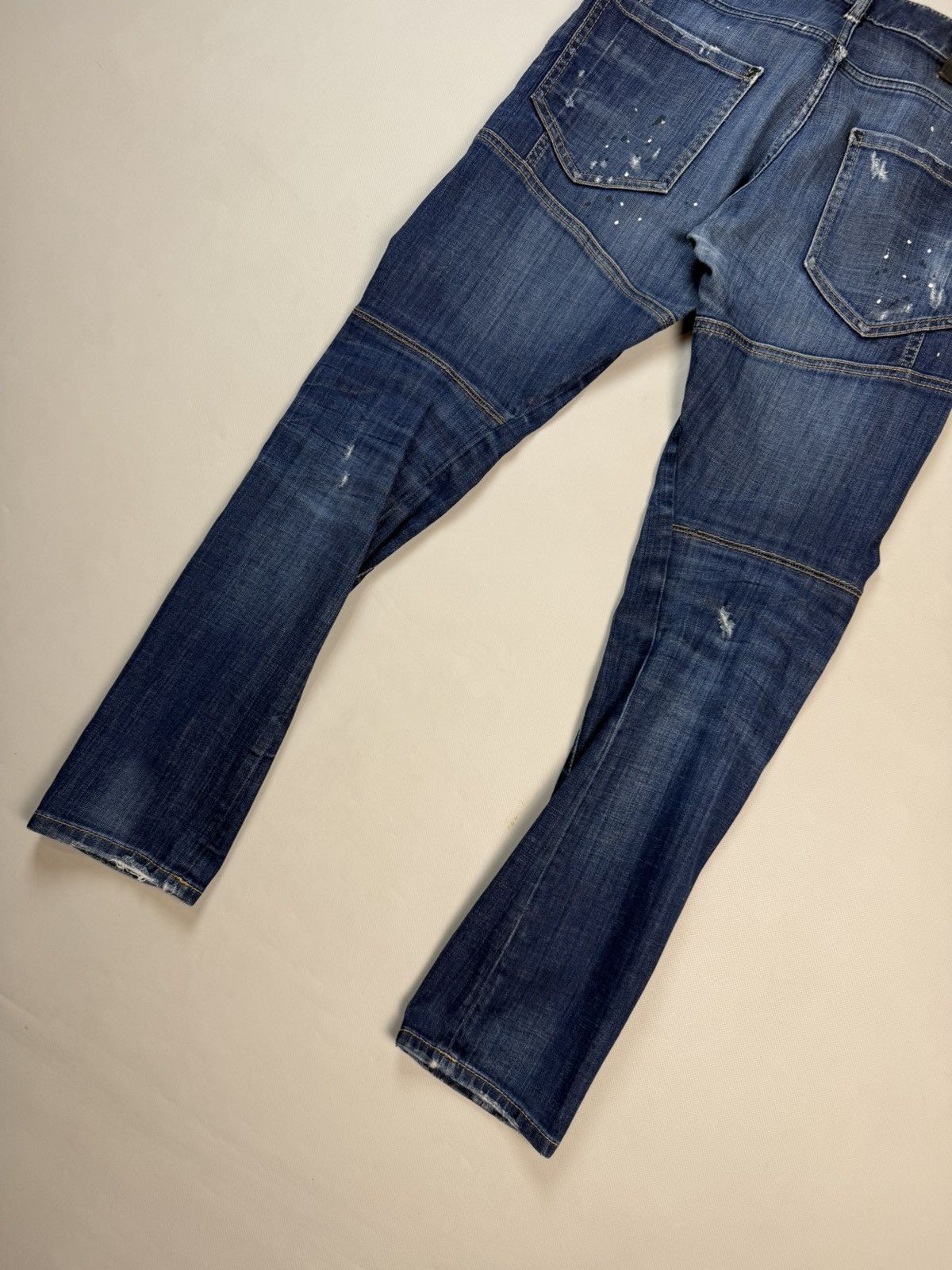 Dsquared2 Dsquared2 Men’s Distressed Denim Tidy Biker Jeans Size 48 Size US 32 / EU 48 - 21 Thumbnail