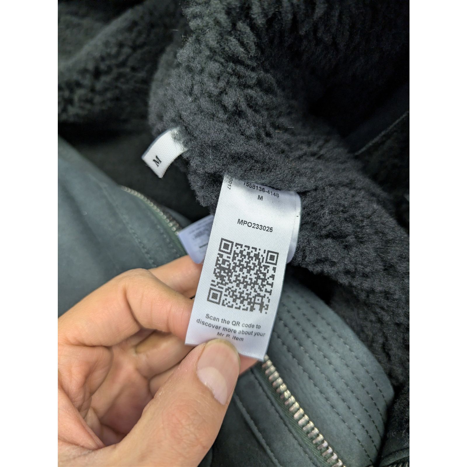 Mr P. o1rshd1 CC20 two-way zip fastening Shearling Jacket in black Size US M / EU 48-50 / 2 - 17 Thumbnail