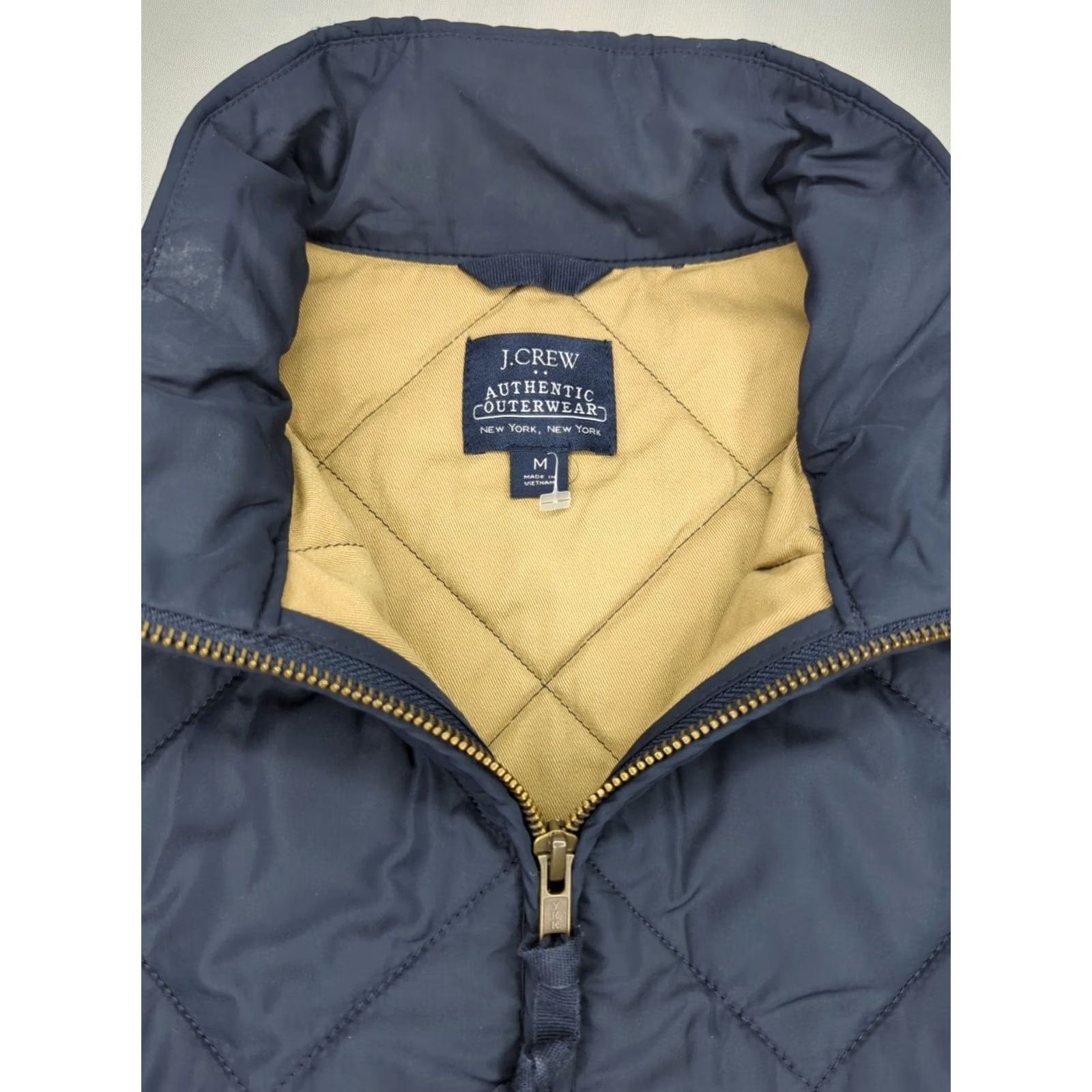 J.Crew J. CREW Vest Mens Medium Navy Blue Quilted Jacket Preppy Size US M / EU 48-50 / 2 - 5 Thumbnail