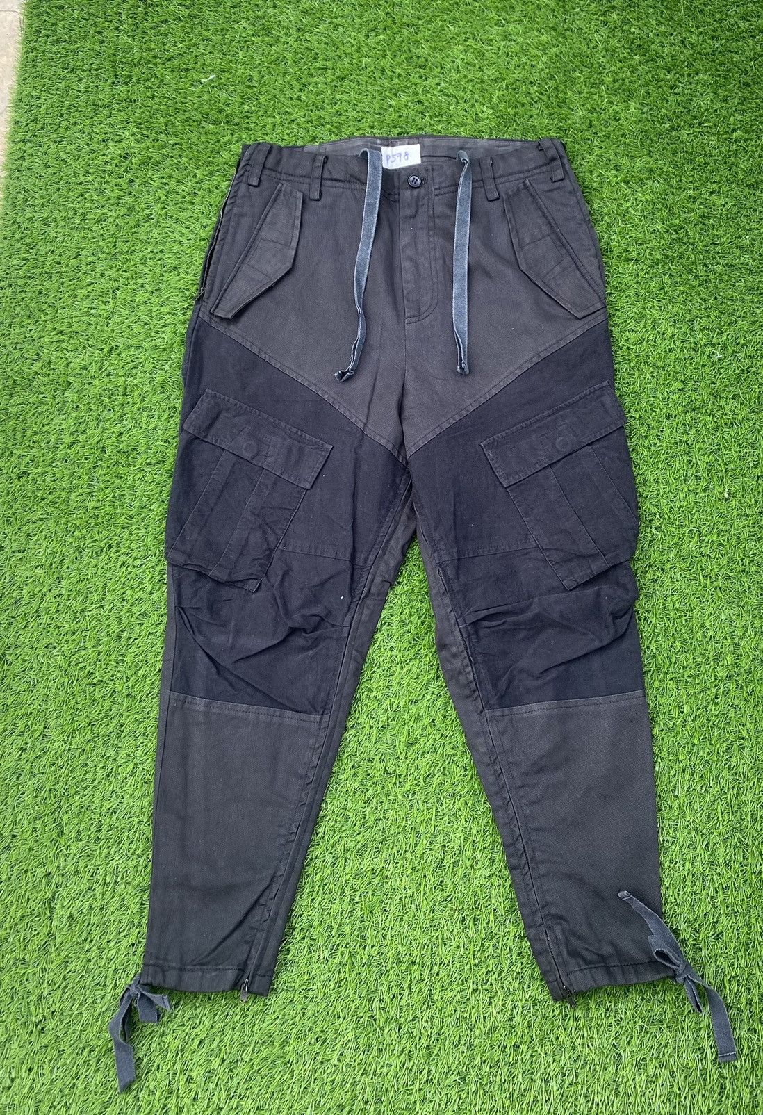 image of Ato Drawstring Cargo Pant in Black, Men's (Size 27)