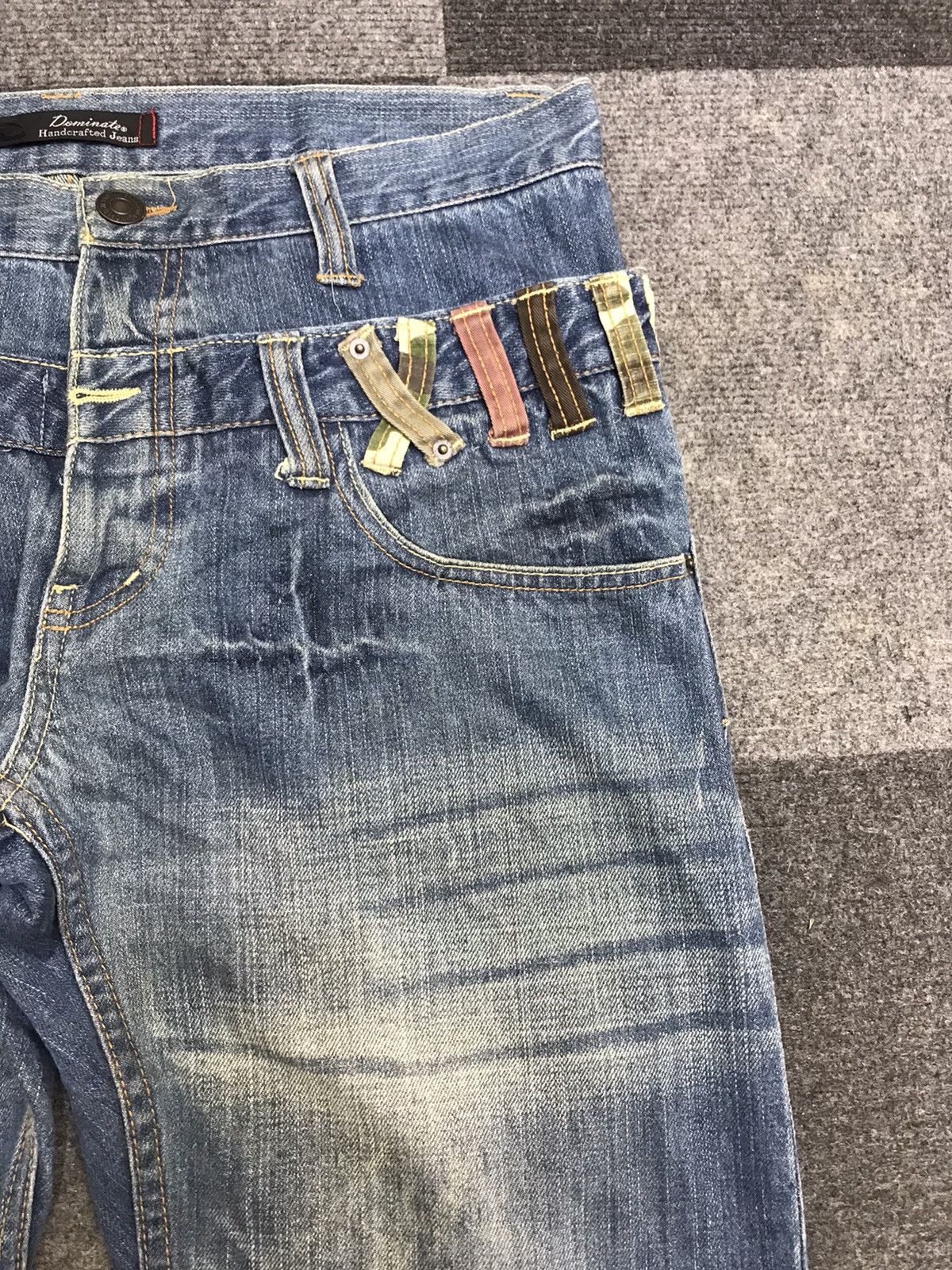 Japanese Brand 💥ARCHIVAL💥Dominate Double Waist Stone Wash Denim F450 Size US 34 / EU 50 - 4 Thumbnail