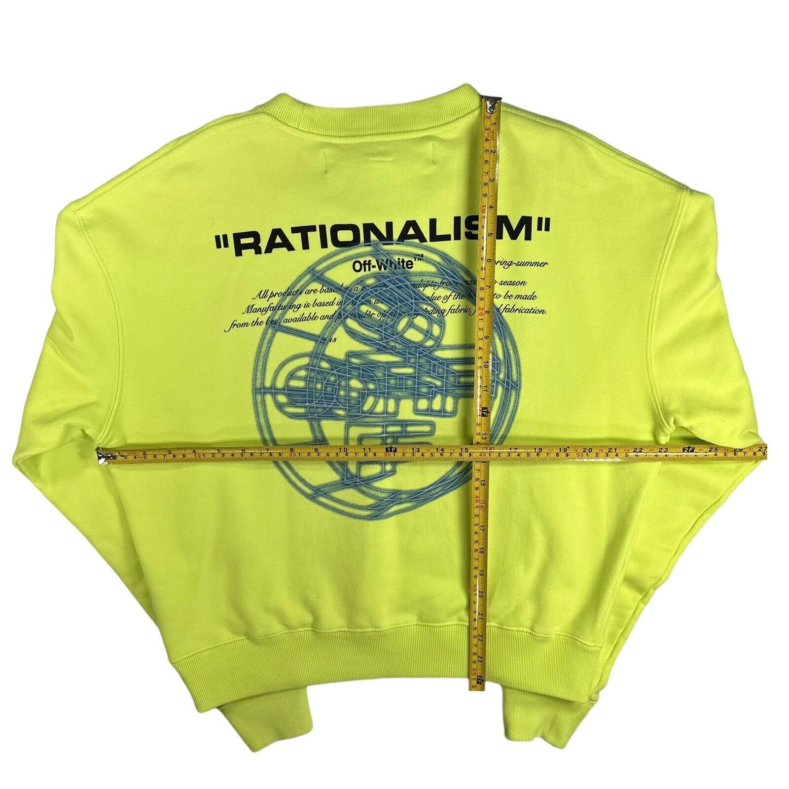 Off-White Off-White Size XS Sweatshirt Neon Green/Yellow Rationalism Size US XS / EU 42 / 0 - 2 Thumbnail