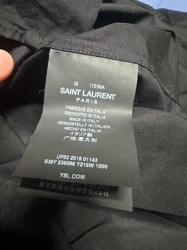 Saint Laurent Paris Saint Laurent Paris size 38 Black Shirt Size US M / EU 48-50 / 2 - 6 Thumbnail