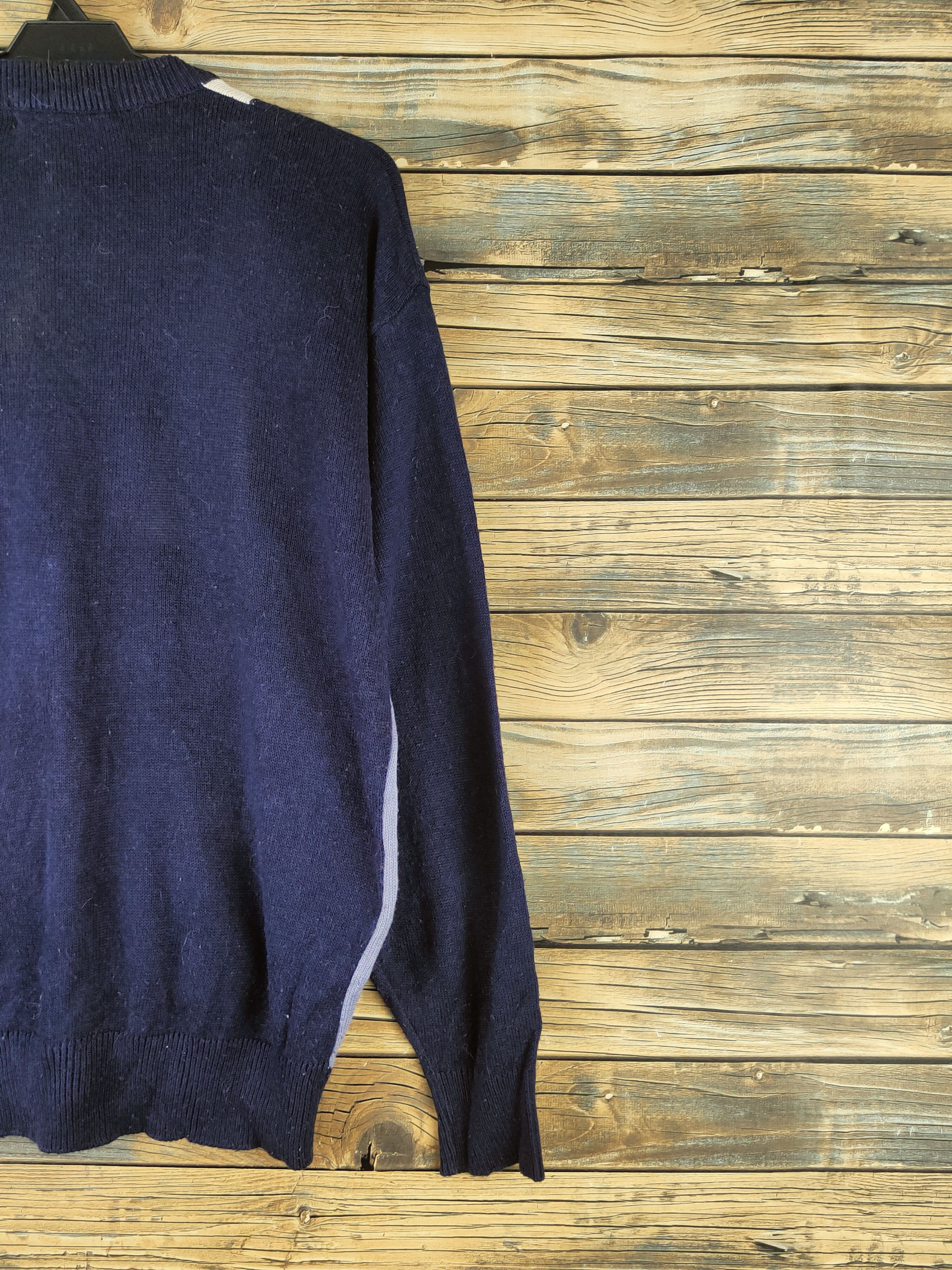 Japanese Brand DL Creek Keeper Navy Knitwear Cardigans #46-559 Size US L / EU 52-54 / 3 - 9 Thumbnail