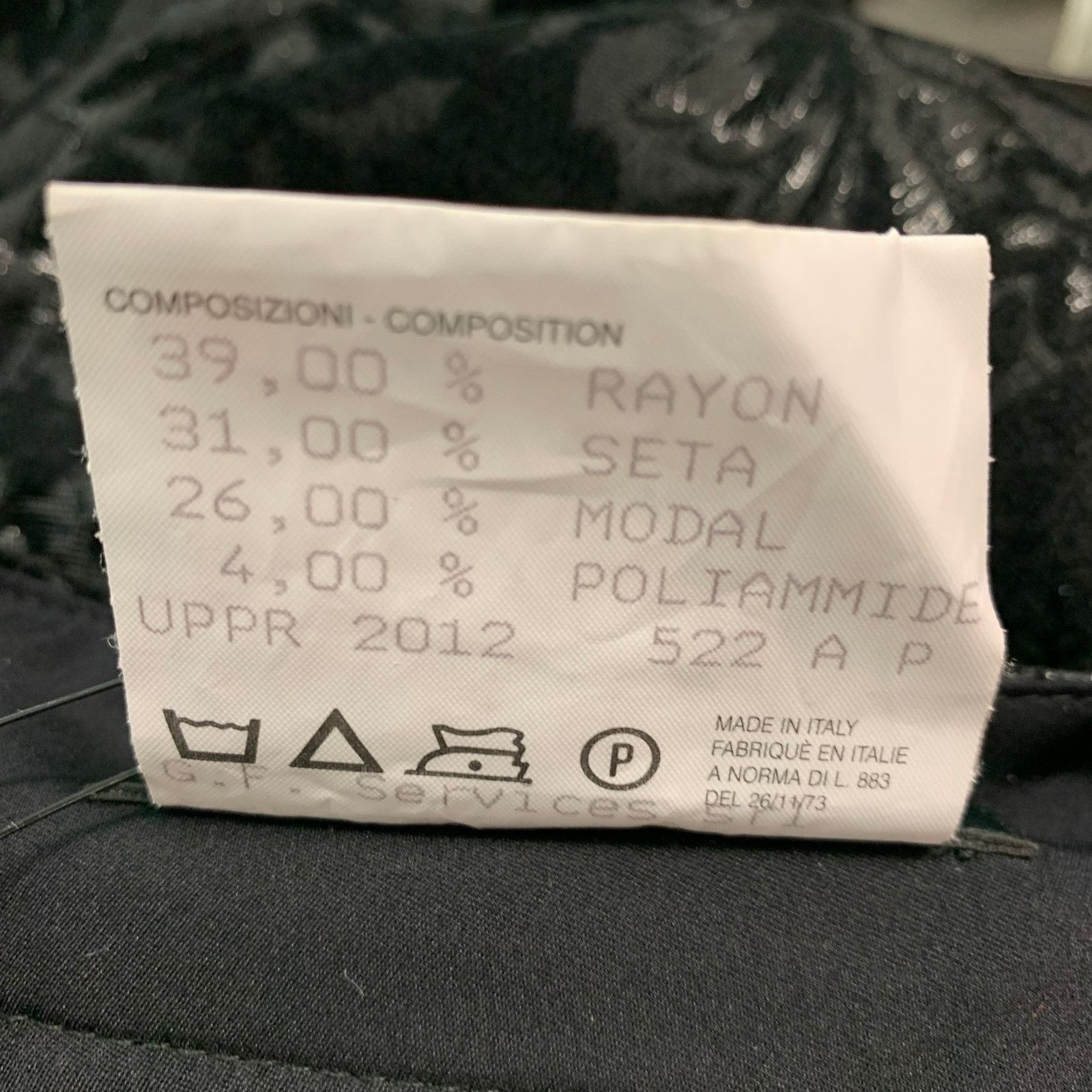 Gucci GUCCI Size 4 Black Rayon Blend Jacquard Low Rise Dress Pants Size 27" / US 4 / IT 40 - 6 Thumbnail