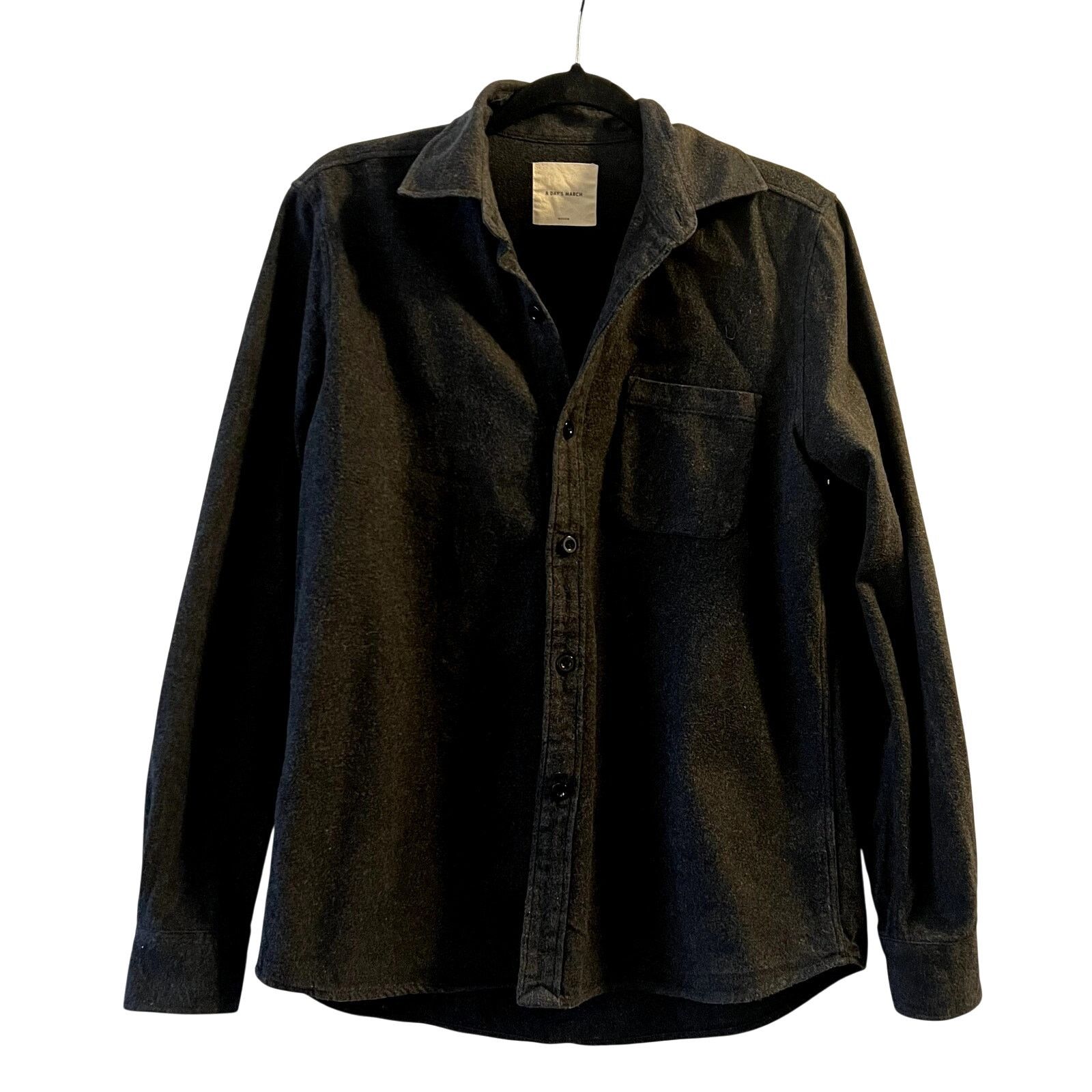 A Day's March a day's march button down shirt size M dark gray 100% cotton Size US M / EU 48-50 / 2 - 1 Thumbnail