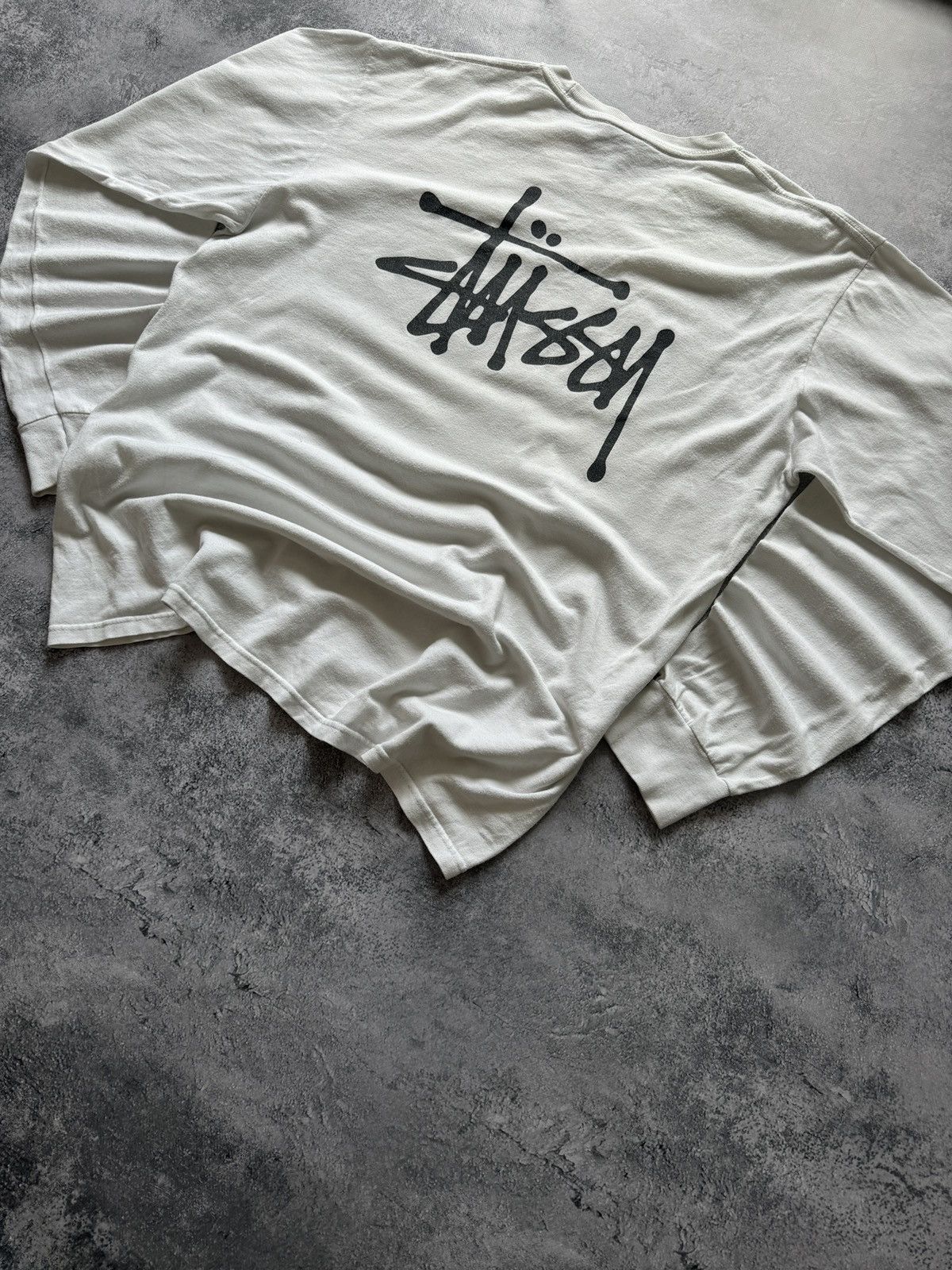 Stussy × Vintage Vintage Stussy Baggy White Long Sleeve size L Size US L / EU 52-54 / 3 - 4 Thumbnail