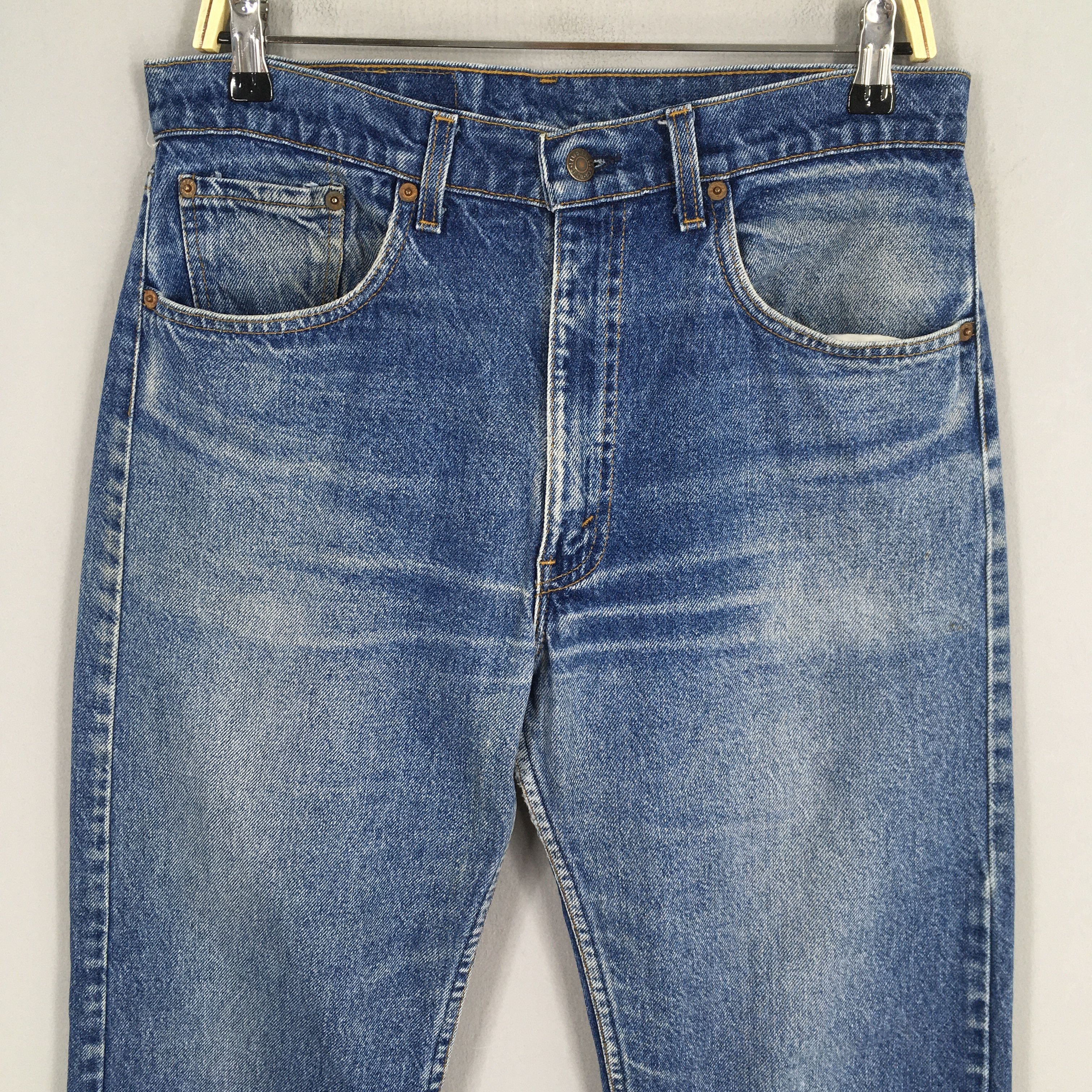 Levi's Size 31x30 Vintage 80s Levi's 505 Faded Blue Jeans S573 Size US 31 - 2 Thumbnail