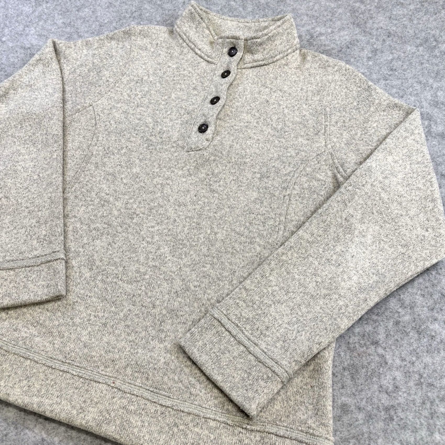Vintage Rohan pathway jumper Small Women’s Grey mix 1/4 Button fleece pullover Pullover Knit Size S / US 4 / IT 40 - 3 Thumbnail