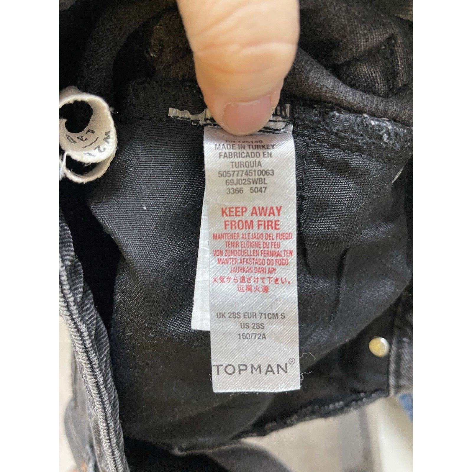 Topman Topman Jeans Mens 28x30 Slim Tapered Fit Faded Distressed Bl Size US 28 / EU 44 - 8 Thumbnail