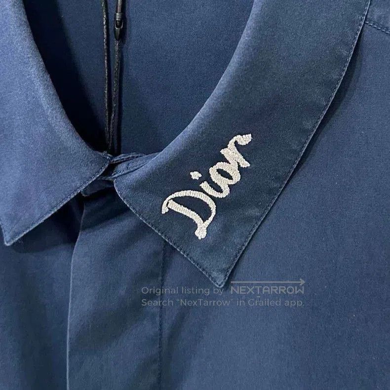 Dior Dior Blue Embroidered Logo Shirt. Size US M / EU 48-50 / 2 - 2 Thumbnail