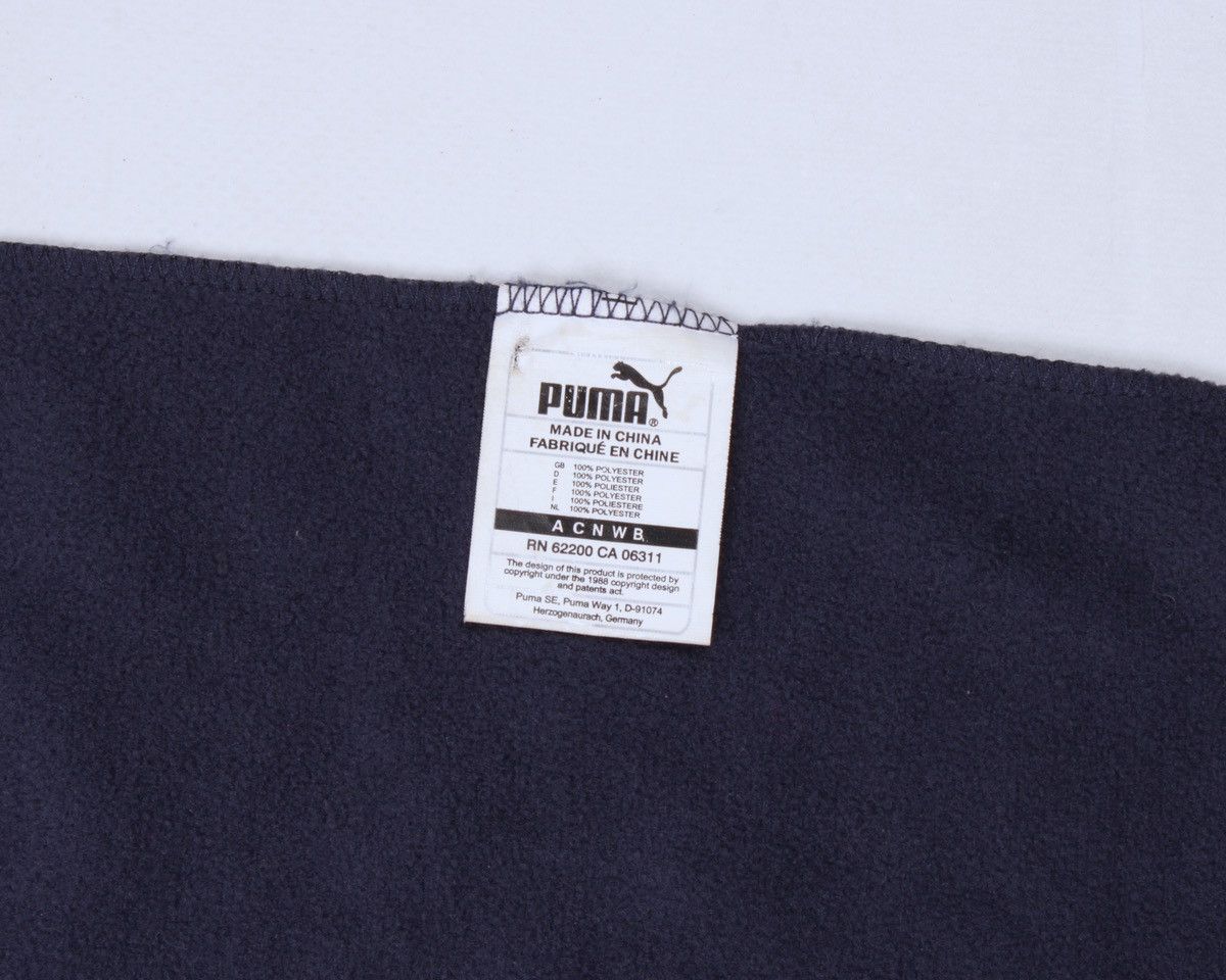 Puma × Vintage PUMA Vintage Fleece Polyester Embroidered Logo Blue Scarf Size ONE SIZE - 5 Thumbnail