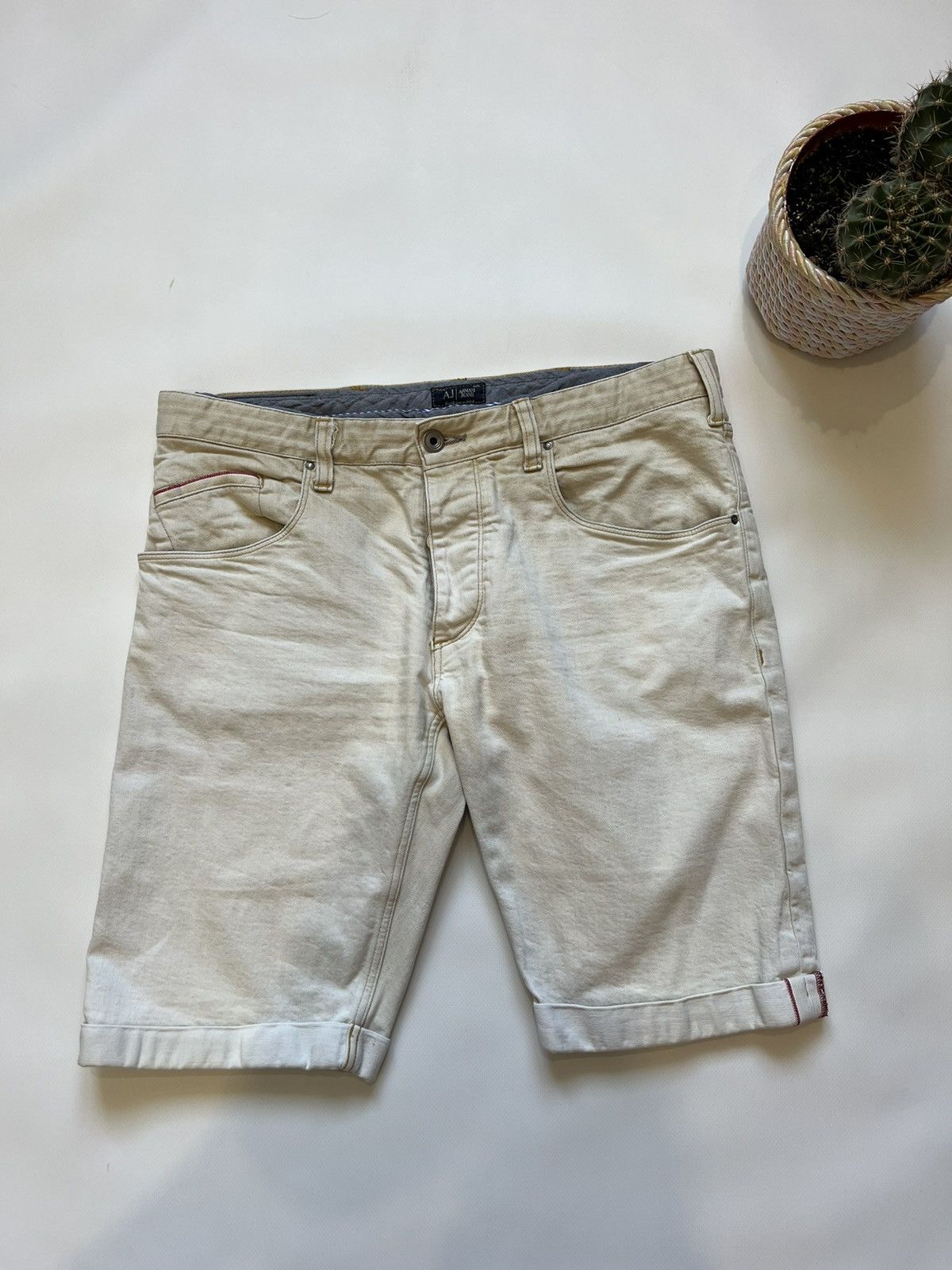 Armani Armani Jeans Denim Shorts Rare Size US 33 - 6 Thumbnail