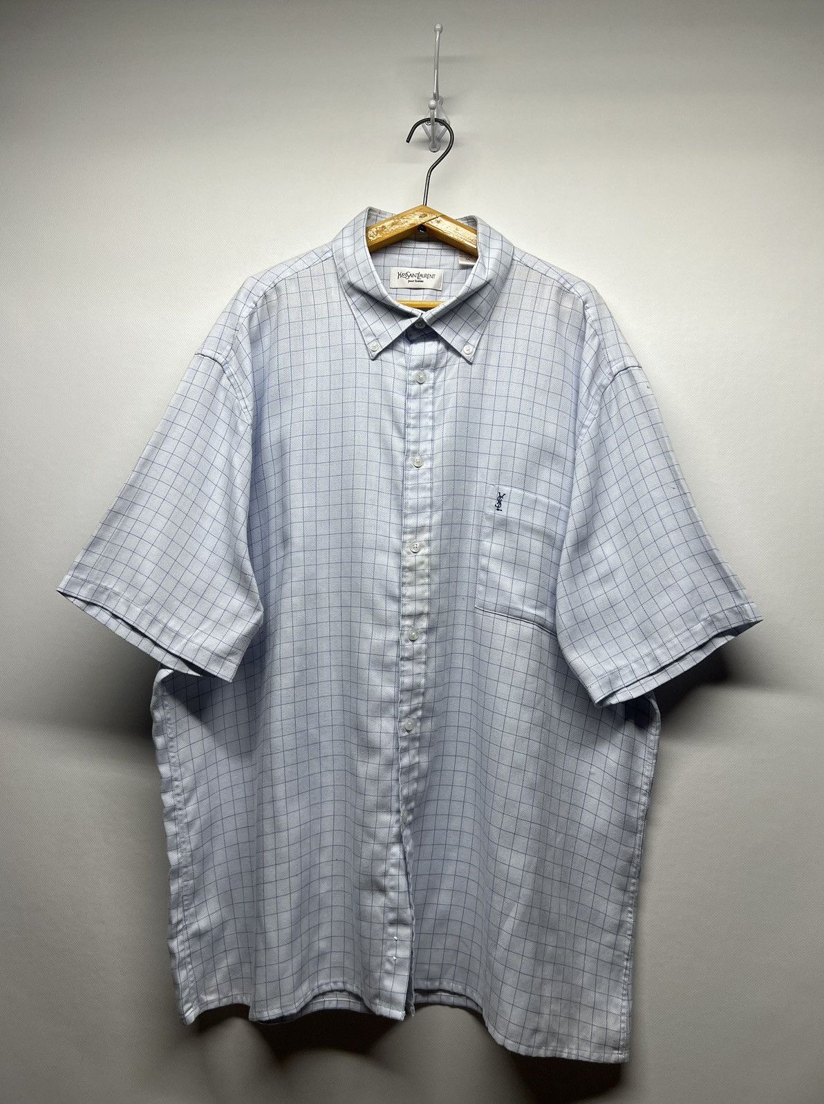 Vintage × Yves Saint Laurent Vintage Y2k Yves Saint Laurent YSL Striped Shirt 00’s Size US XXL / EU 58 / 5 - 1 Thumbnail