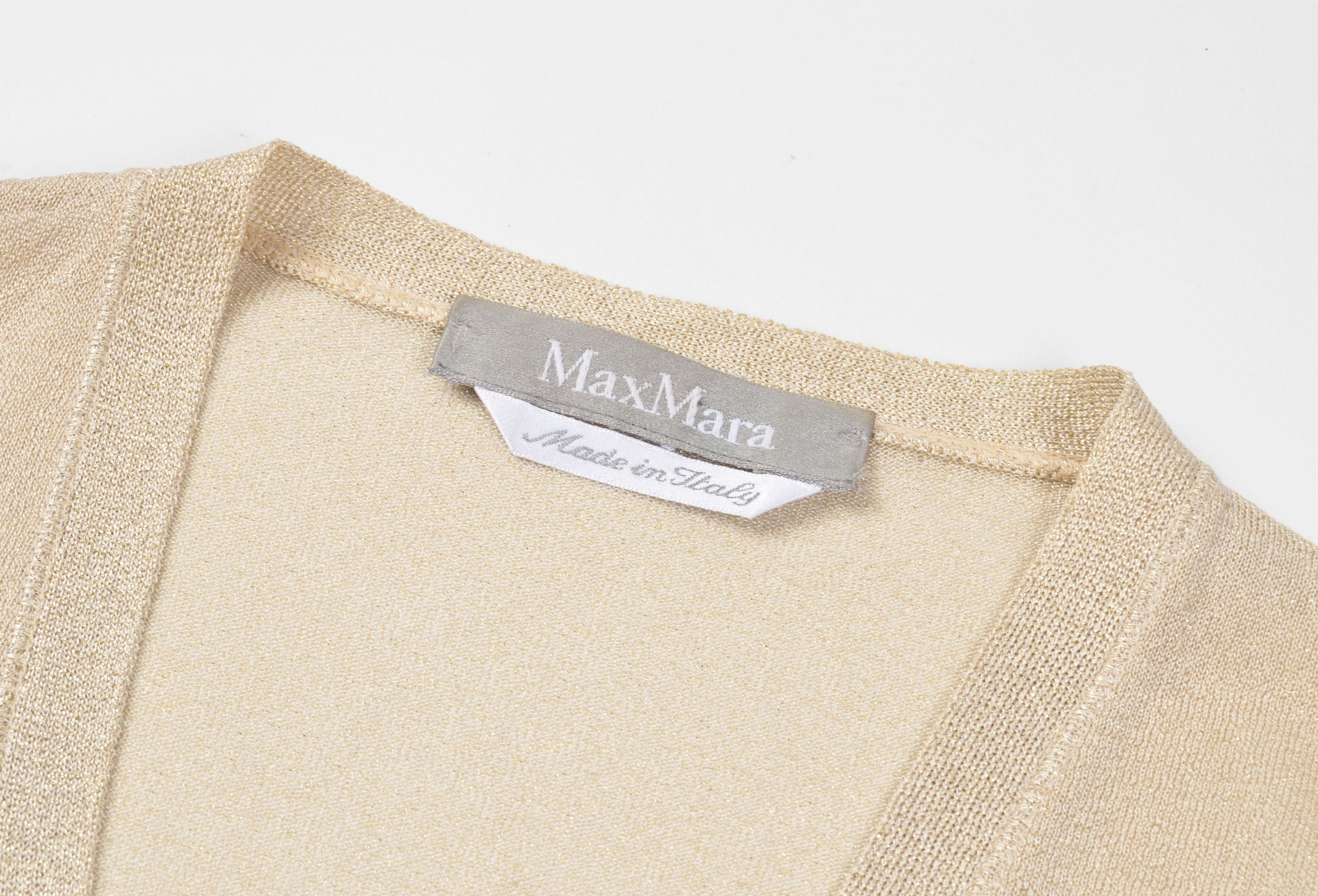 Max Mara Vintage Max Mara Sheer Sparkle V-Neck Cardigan Size M / US 6-8 / IT 42-44 - 6 Thumbnail
