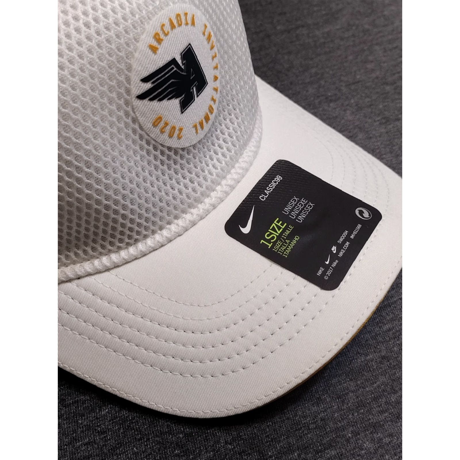 Nike Nike Hat Arcadia CW1335-100 White Unisex 2020 Adjustable Lightweight Classic Swoosh Mens Size ONE SIZE - 3 Thumbnail
