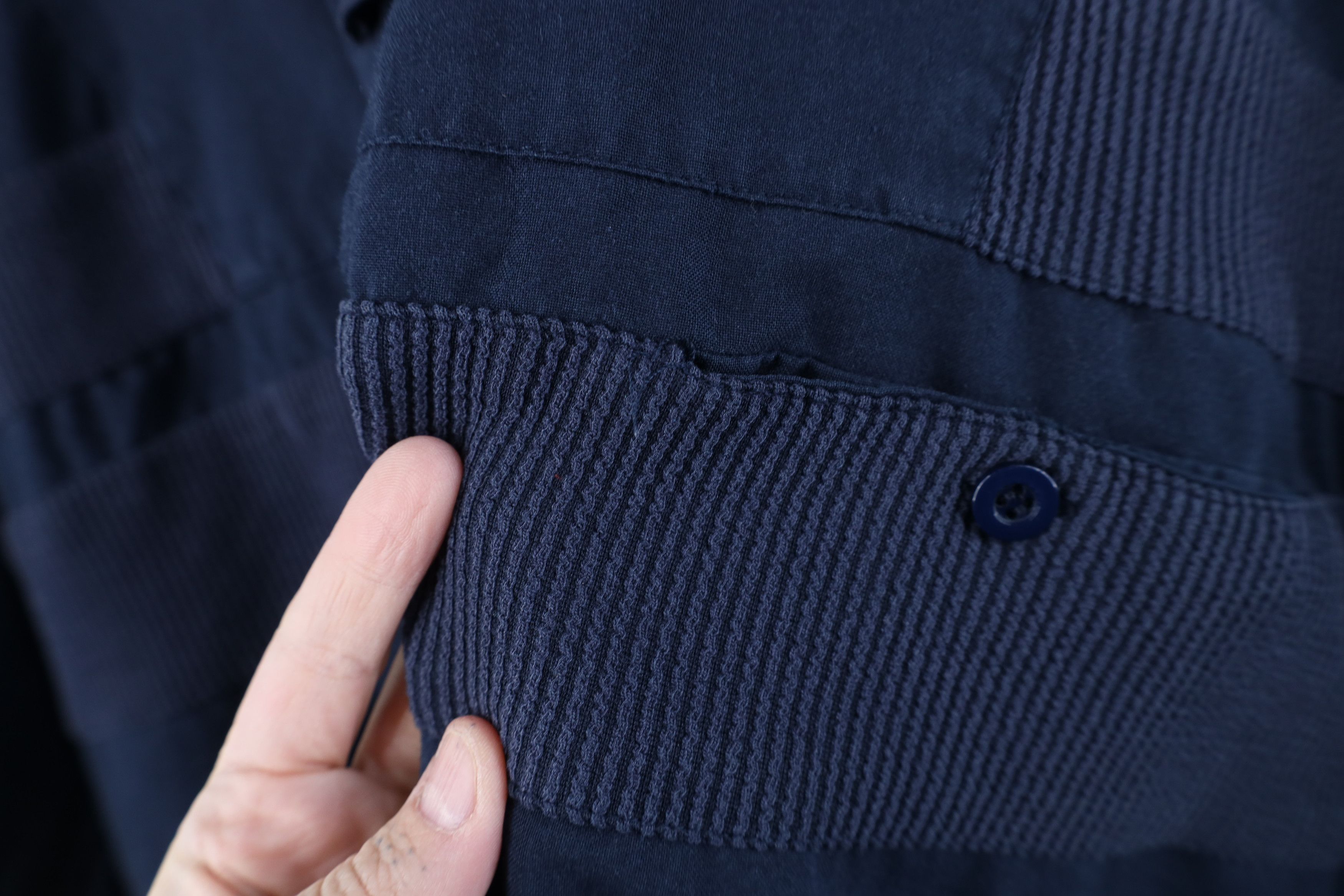 Vintage Vintage 90s Streetwear Pullover Polo Shirt Navy Blue Size US XXL / EU 58 / 5 - 4 Thumbnail