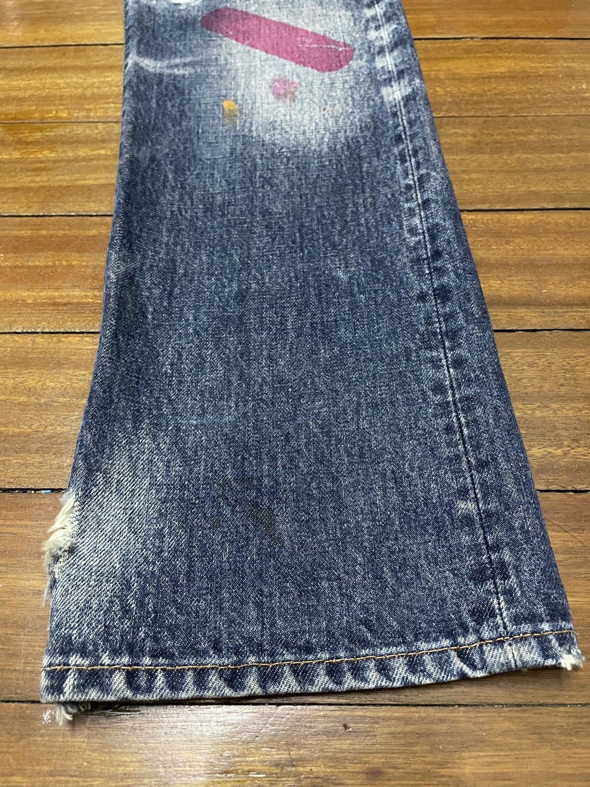 Japanese Brand Rare Vintage Brand RNA Slang From Chaos Painting Jeans 1990s Size US 30 / EU 46 - 6 Thumbnail