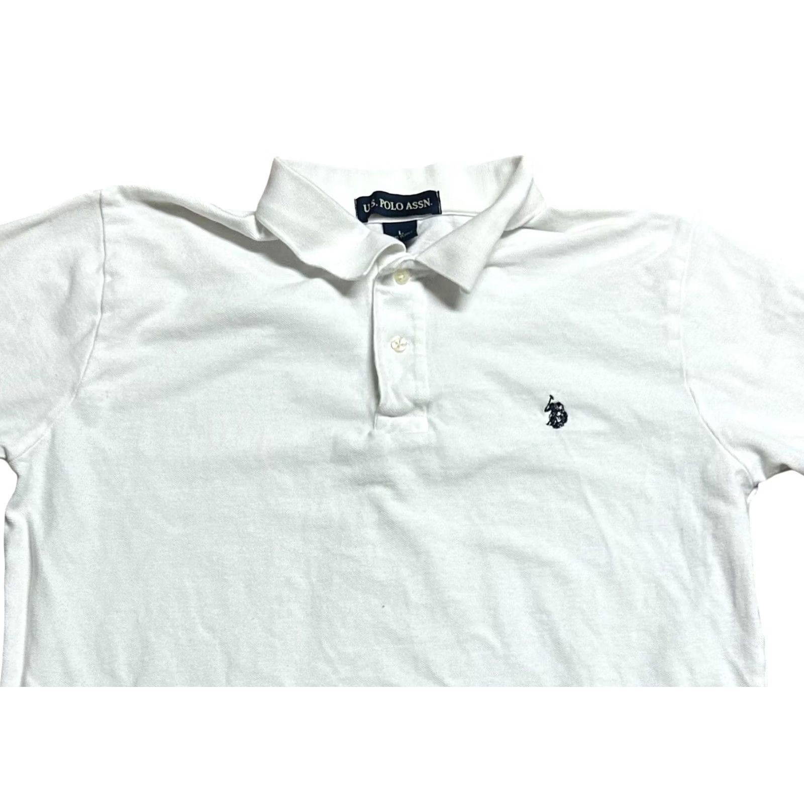 Vintage US Polo Assn Polo Shirt Short Sleeve White Large Womens Golf Polo Shirt Regular Fit 100% Cotton Size L / US 10 / IT 46 - 5 Thumbnail