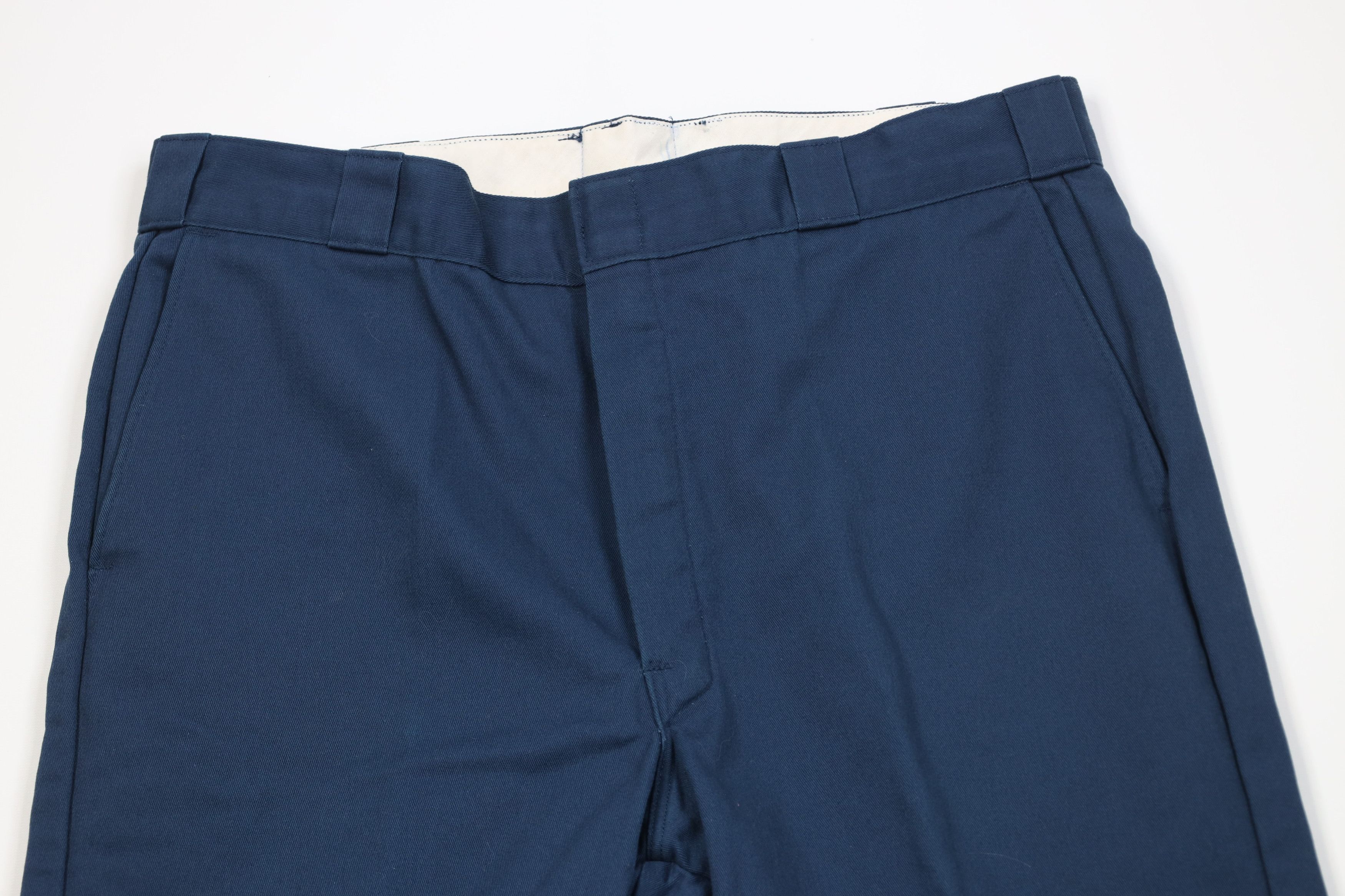 Dickies Vintage 70s Dickeis Chamois Lined Wide Leg Pants Blue USA Size US 38 / EU 54 - 3 Thumbnail
