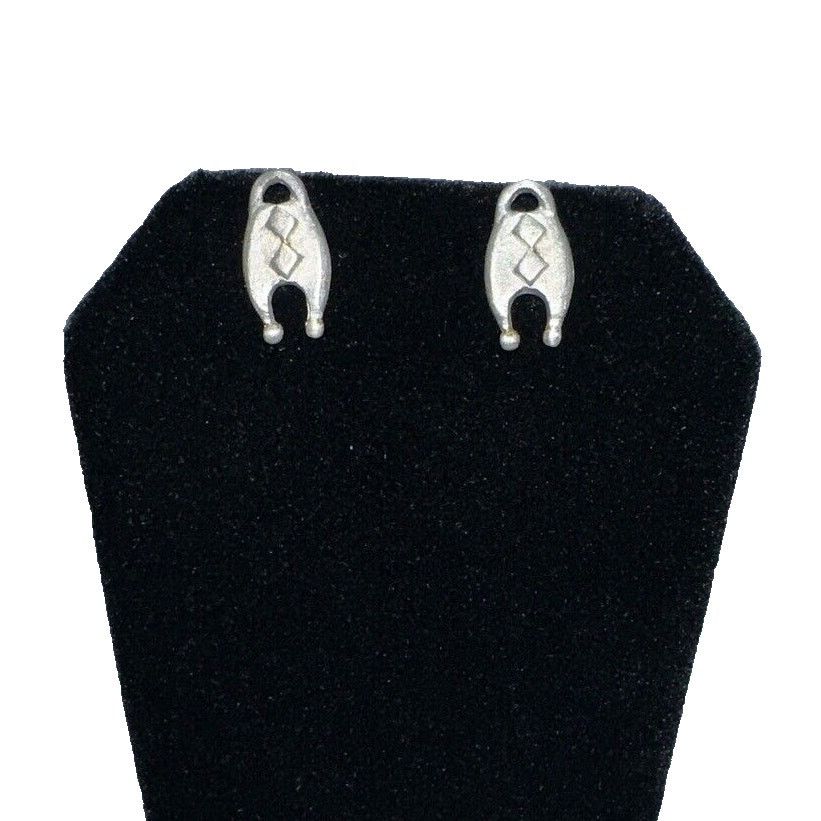 Other Southwest Post Pewter Cows Calf Behind Earrings Pewter Boho Size ONE SIZE - 2 Thumbnail