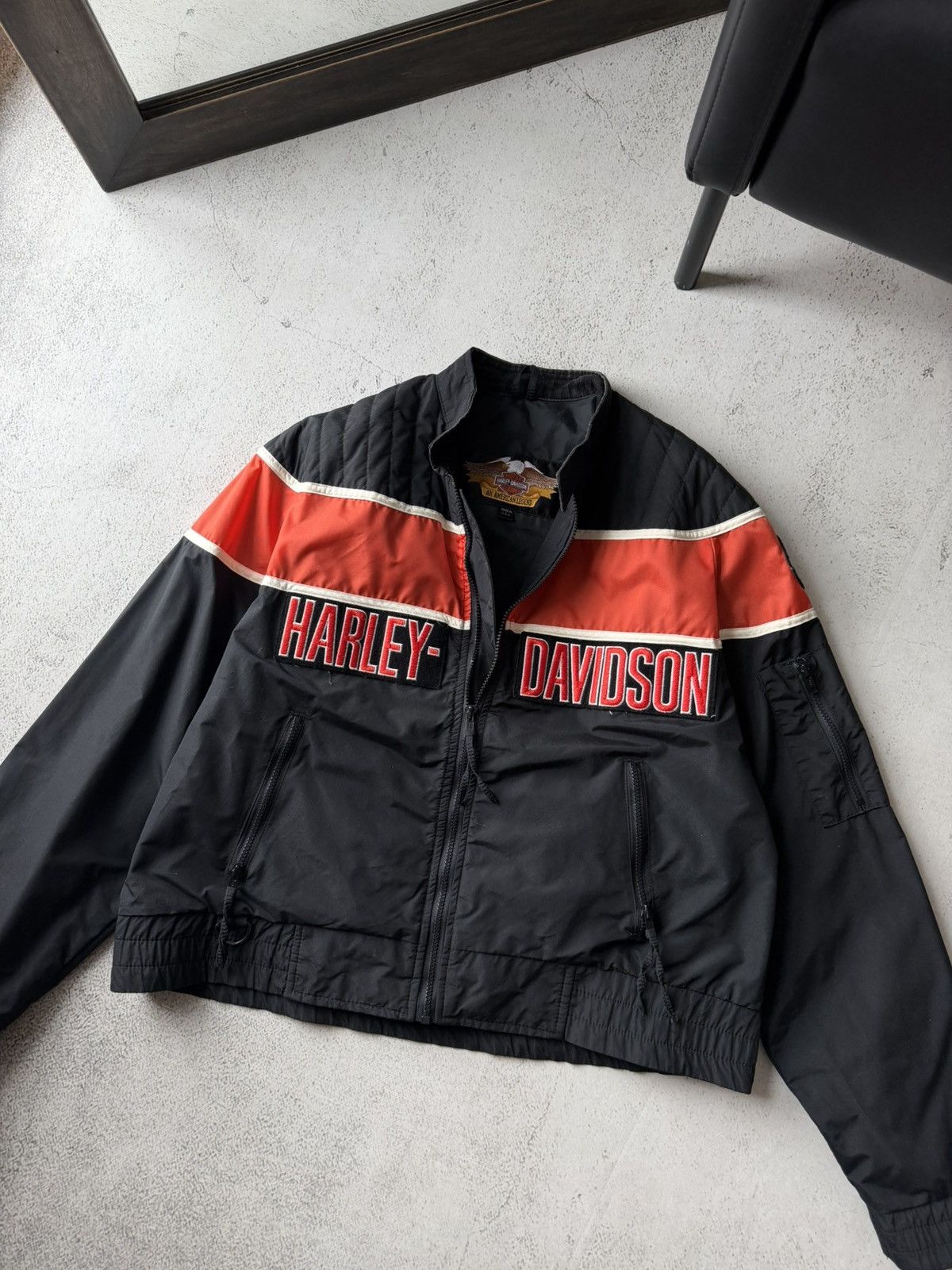 Harley Davidson Harley Davidson HD Vintage Made USA Motorcycles Logo Jacket Size US L / EU 52-54 / 3 - 9 Thumbnail