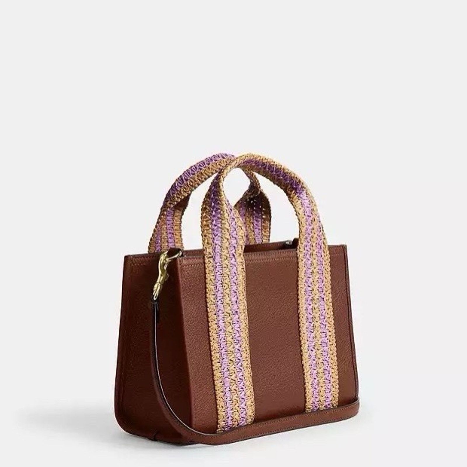 Coach NWT Coach Smith Tote Bag 24 CBG91 Straw Leather Redwood Size ONE SIZE - 11 Thumbnail