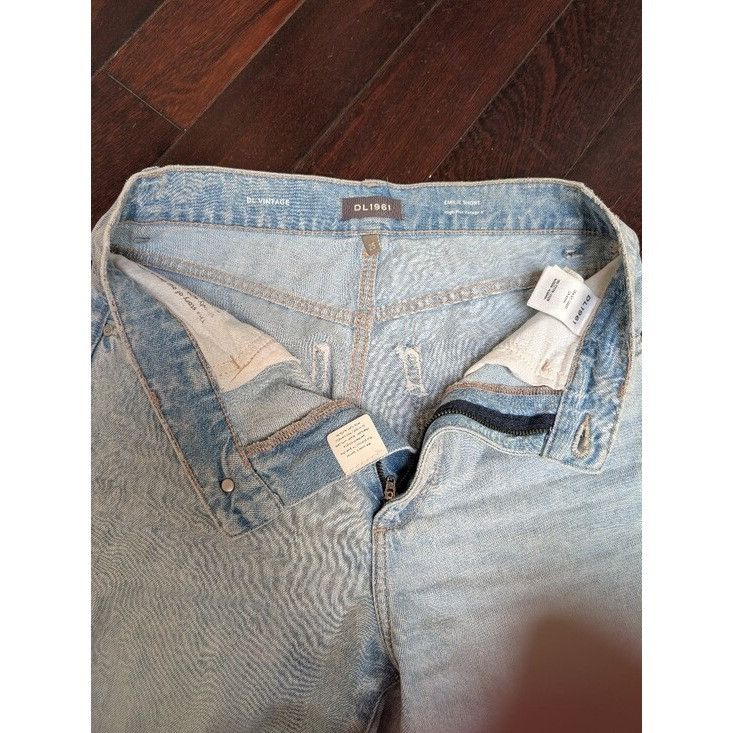 DL1961 DL1961 Emilie High Rise Cut-off Jean Shorts - Light Wash Size 25" / US 0 / IT 36 - 6 Thumbnail