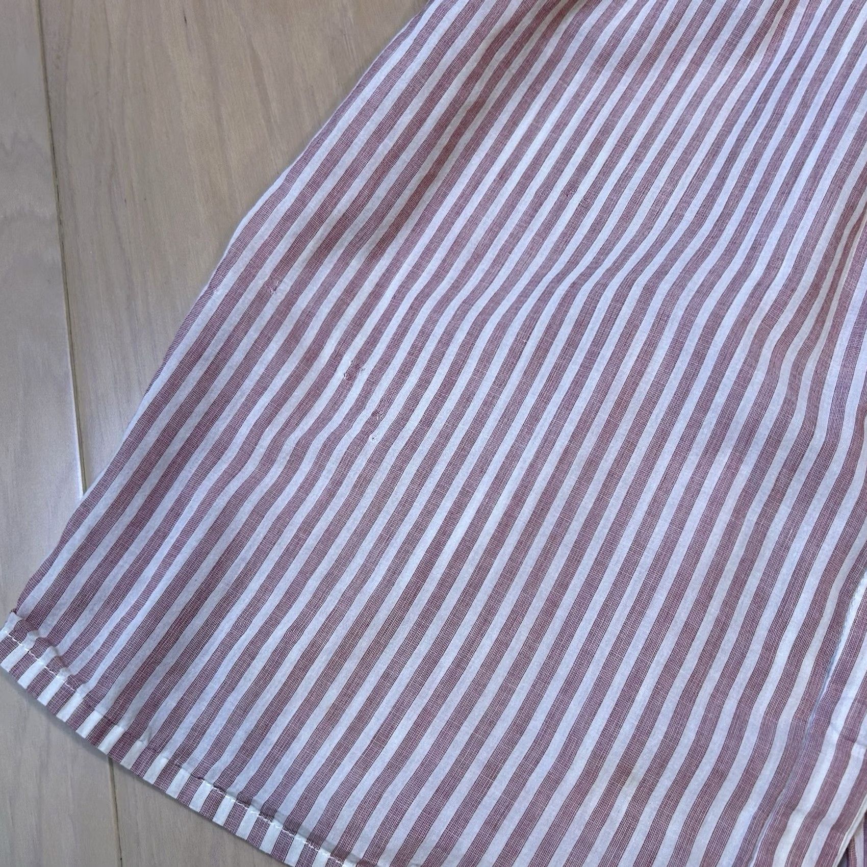 Vintage Birds Of Paradis Trovata Marianne Top Blouse XS Pink White Striped Ruffle Sleeve Size XS / US 0-2 / IT 36-38 - 2 Thumbnail