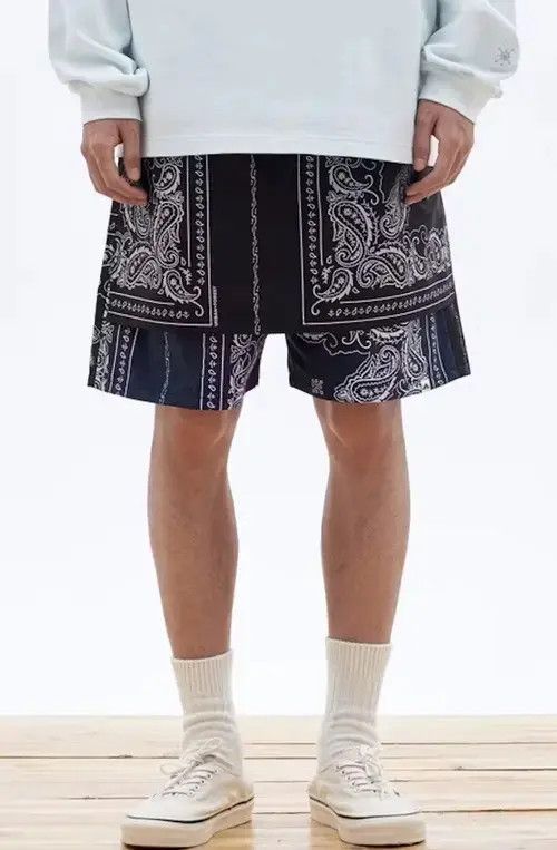 Jean × Other 20SS Indigo Union Japan Blue Two Layered Bandana Shorts Size US 32 / EU 48 - 1 Thumbnail