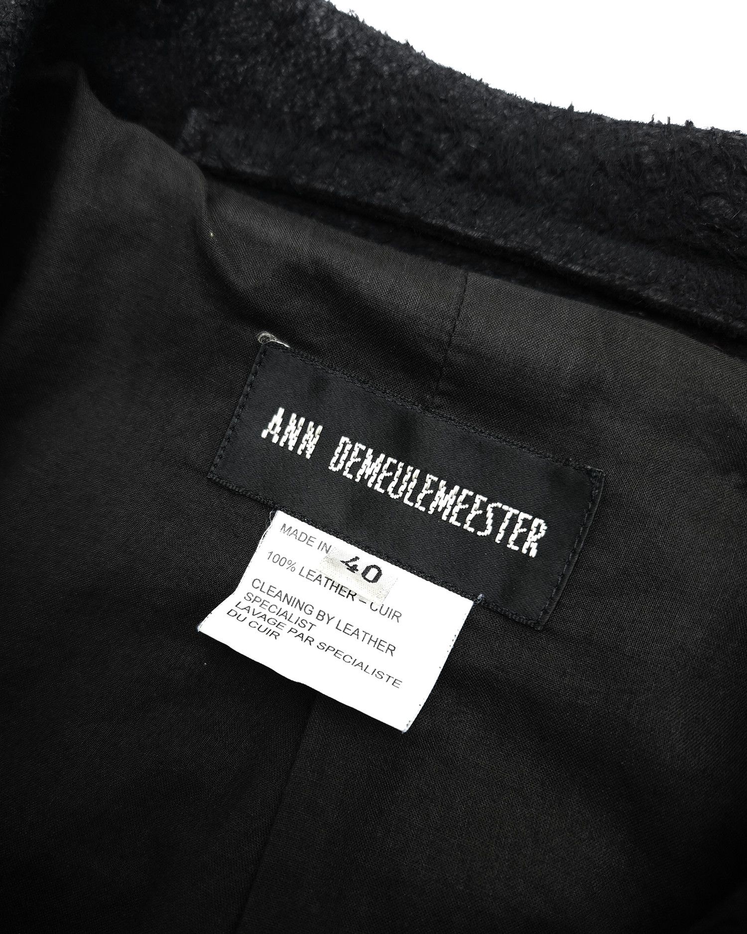 Ann Demeulemeester Ann Demeulemeester AW00 "Burnt Suede" Leather Trucker Jacket Size M / US 6-8 / IT 42-44 - 6 Thumbnail