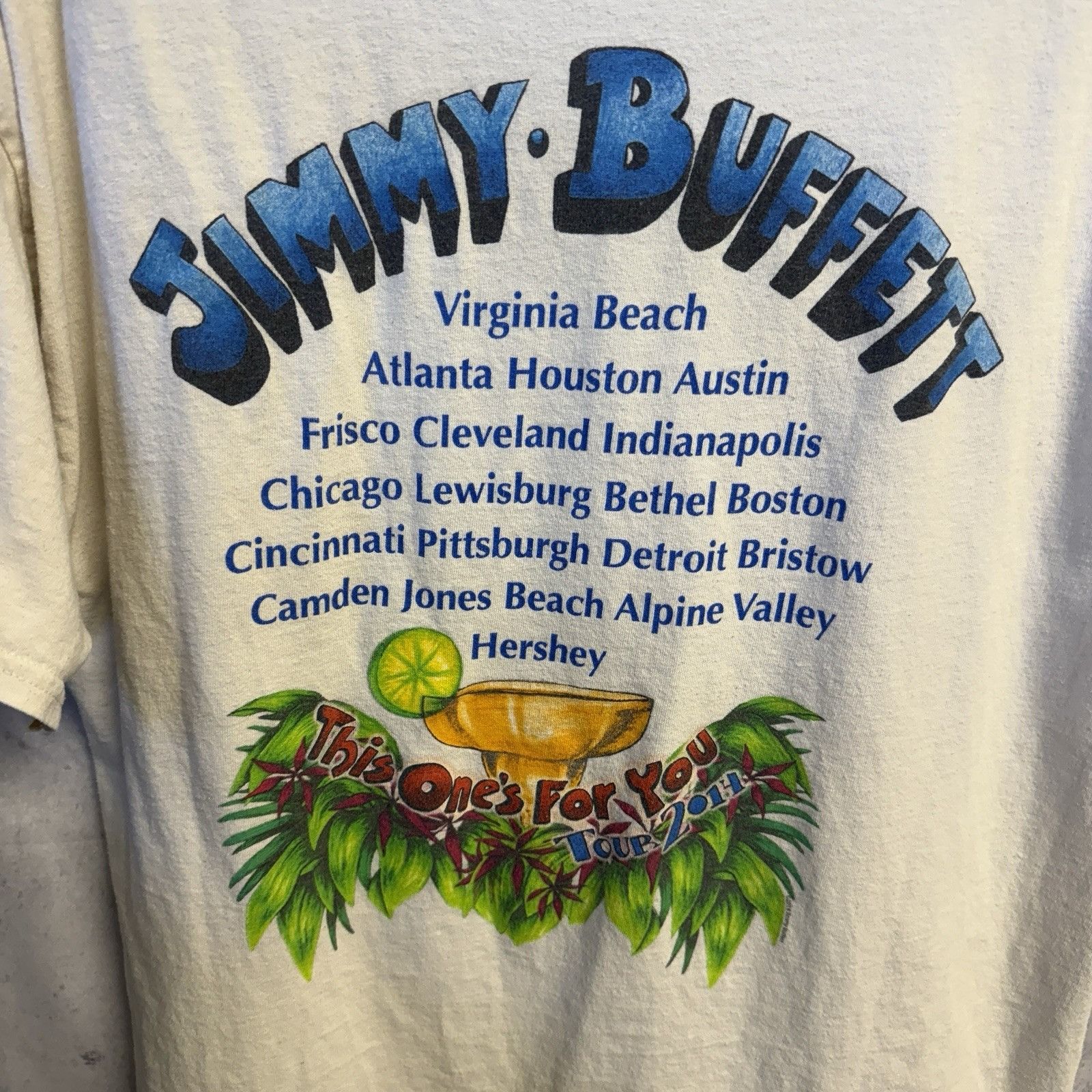 Band Tees Jimmy Buffett This One’s For You Tour 2014 Concert L 21x28.5 Size US L / EU 52-54 / 3 - 13 Thumbnail