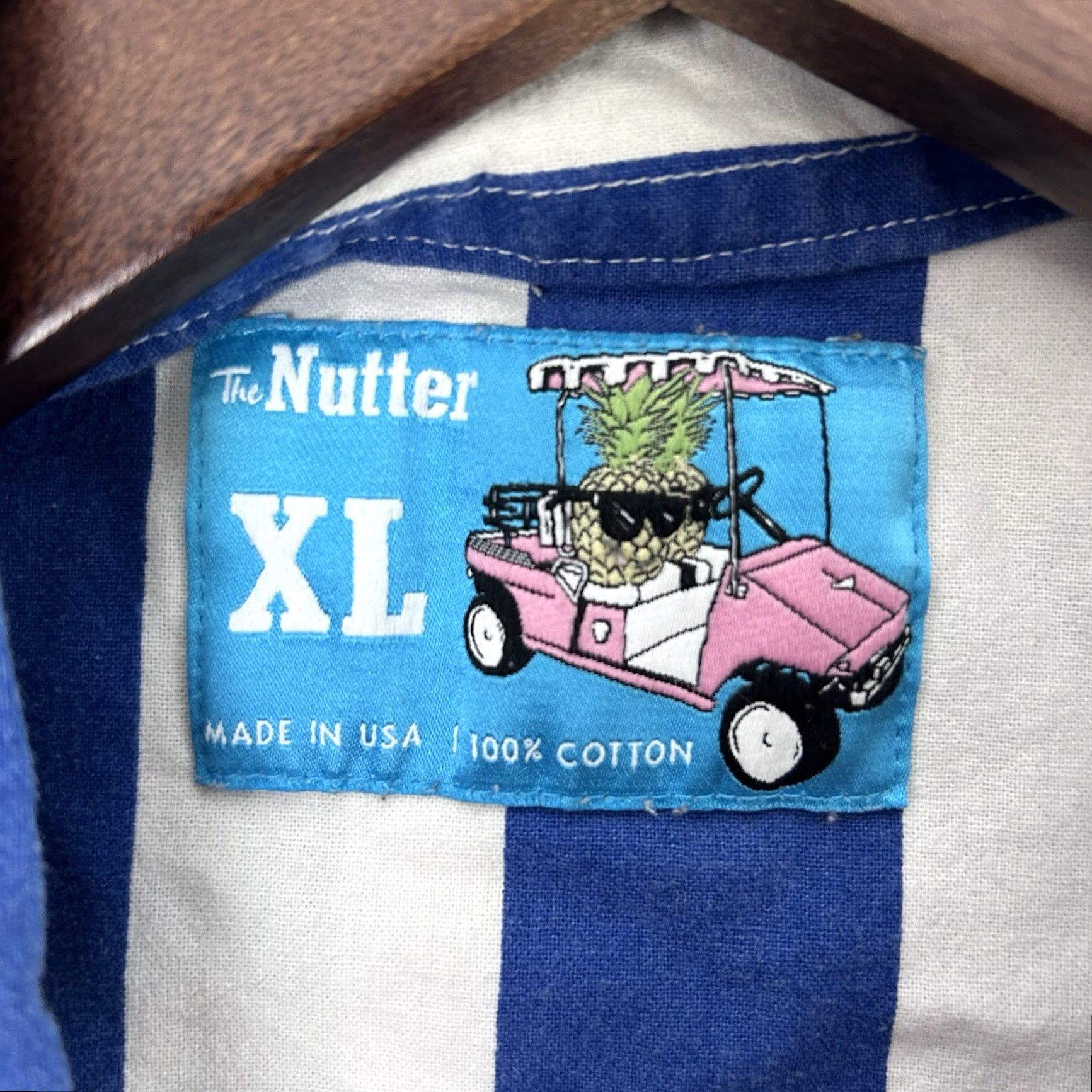 Chubbies Chubbies The Nutter Shirt Mens XL Short Sleeve Button-Up Blue White Striped Size US XL / EU 56 / 4 - 4 Thumbnail