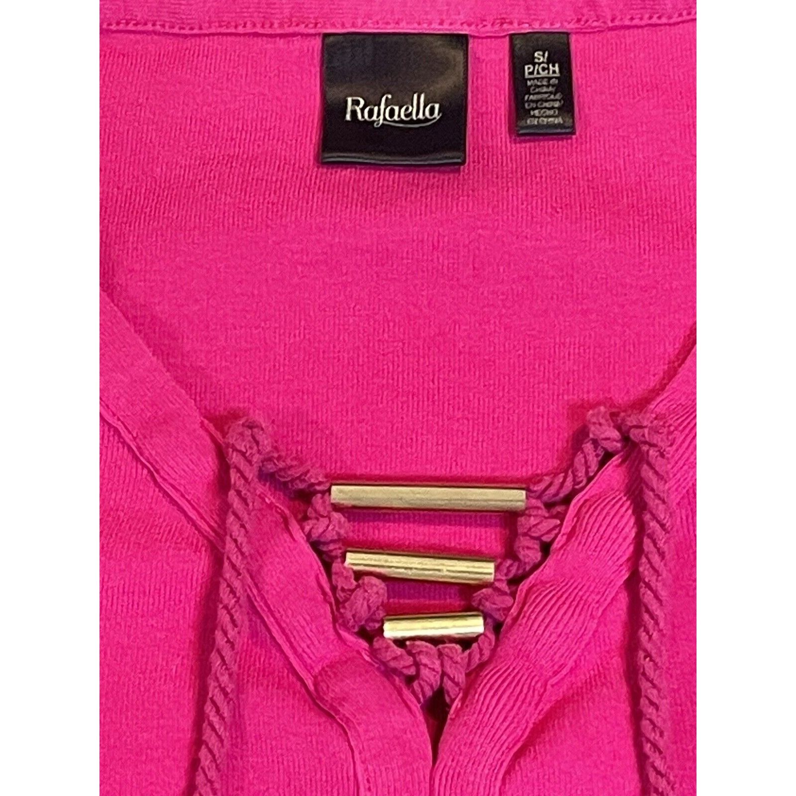 Other Rafaela V-Neck Gold Bar Pink Cotton Short Sleeve T Shirt Wom Size S / US 4 / IT 40 - 7 Thumbnail