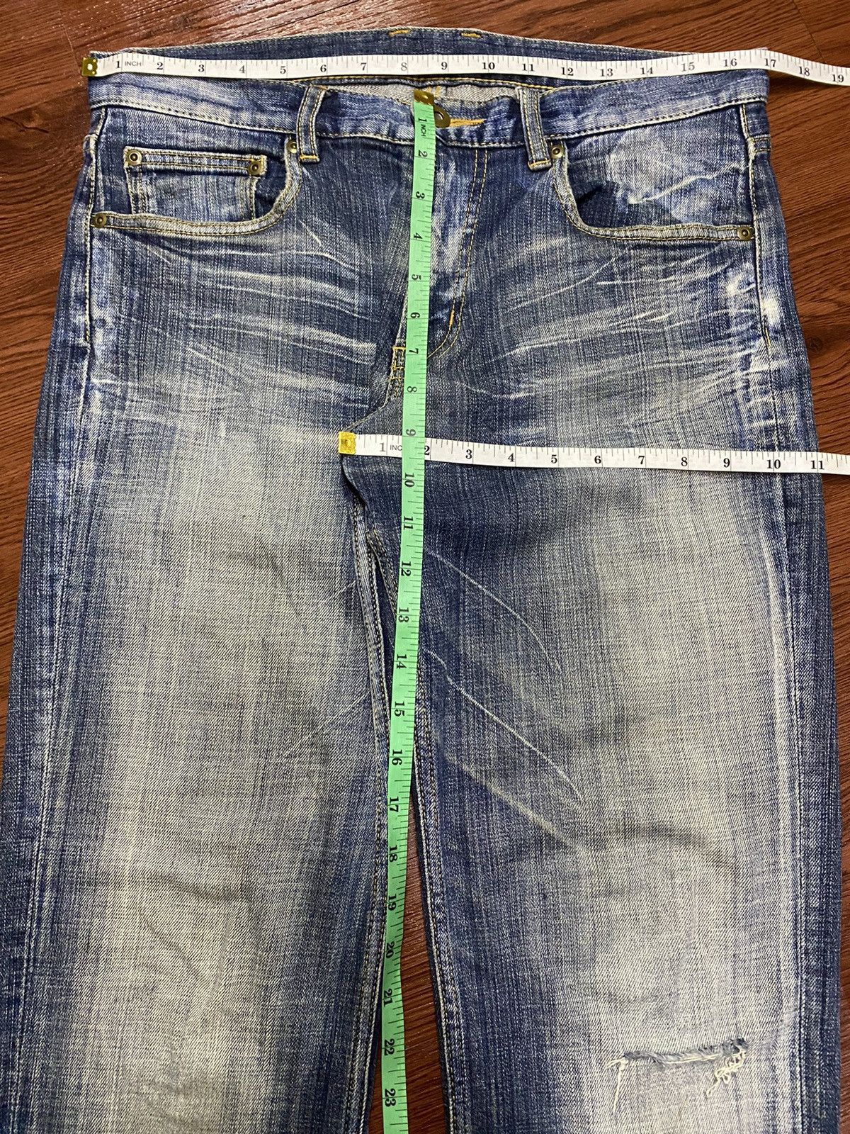 Nicole Club Vintage Japanese Brands Faded Wash Distressed Loose Jeans Size US 34 / EU 50 - 16 Thumbnail