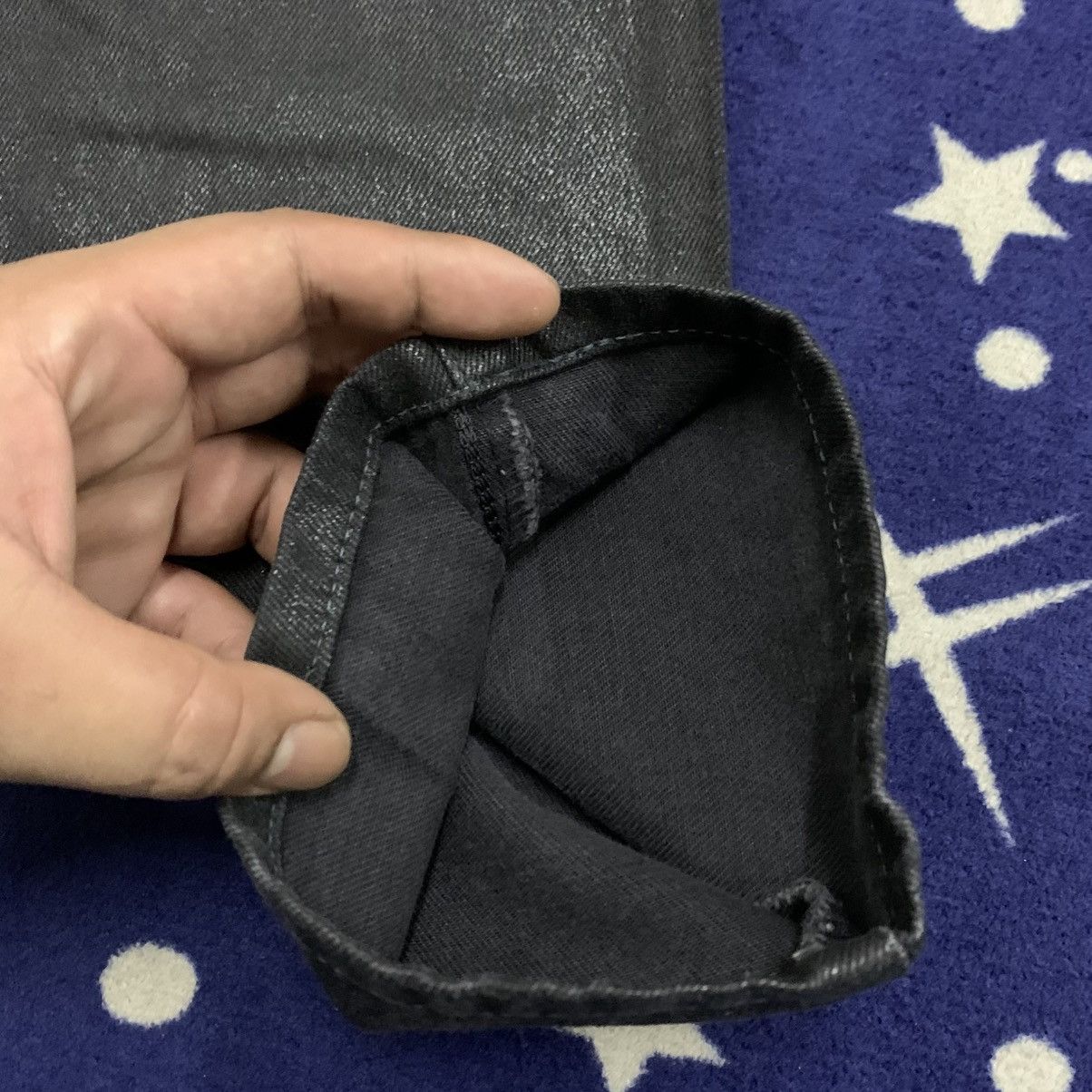 Vintage Edwin 503ZZ Waxed Jeans Black Coated Japan Denim