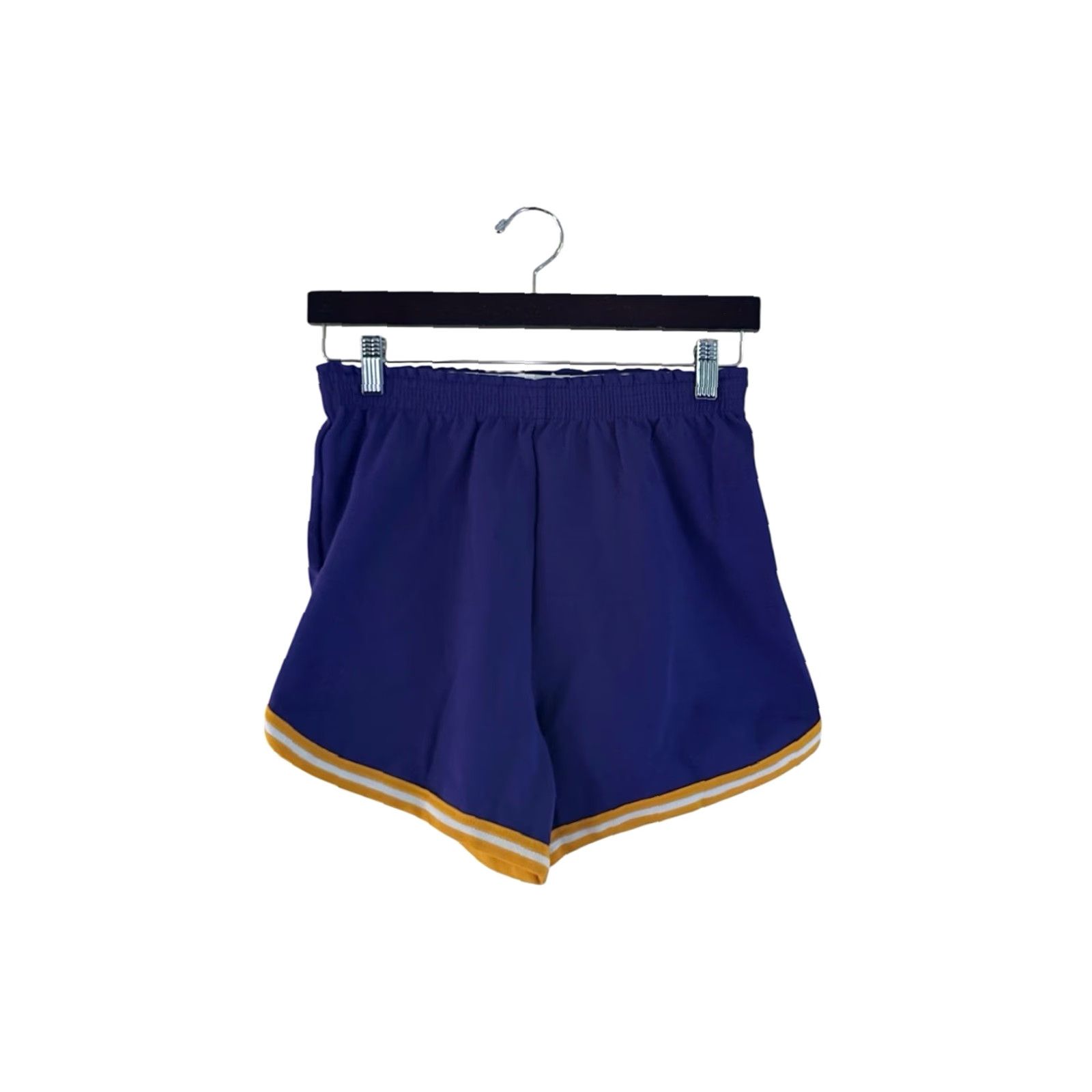 Vintage VINTAGE Don Alleson Basketball Gym Shorts Womens L NOS NWOT 90s USA Purple Logo Athletic Nylon 4.5" Inseam Girls-? Size 36" / US 14 / IT 50 - 2 Thumbnail