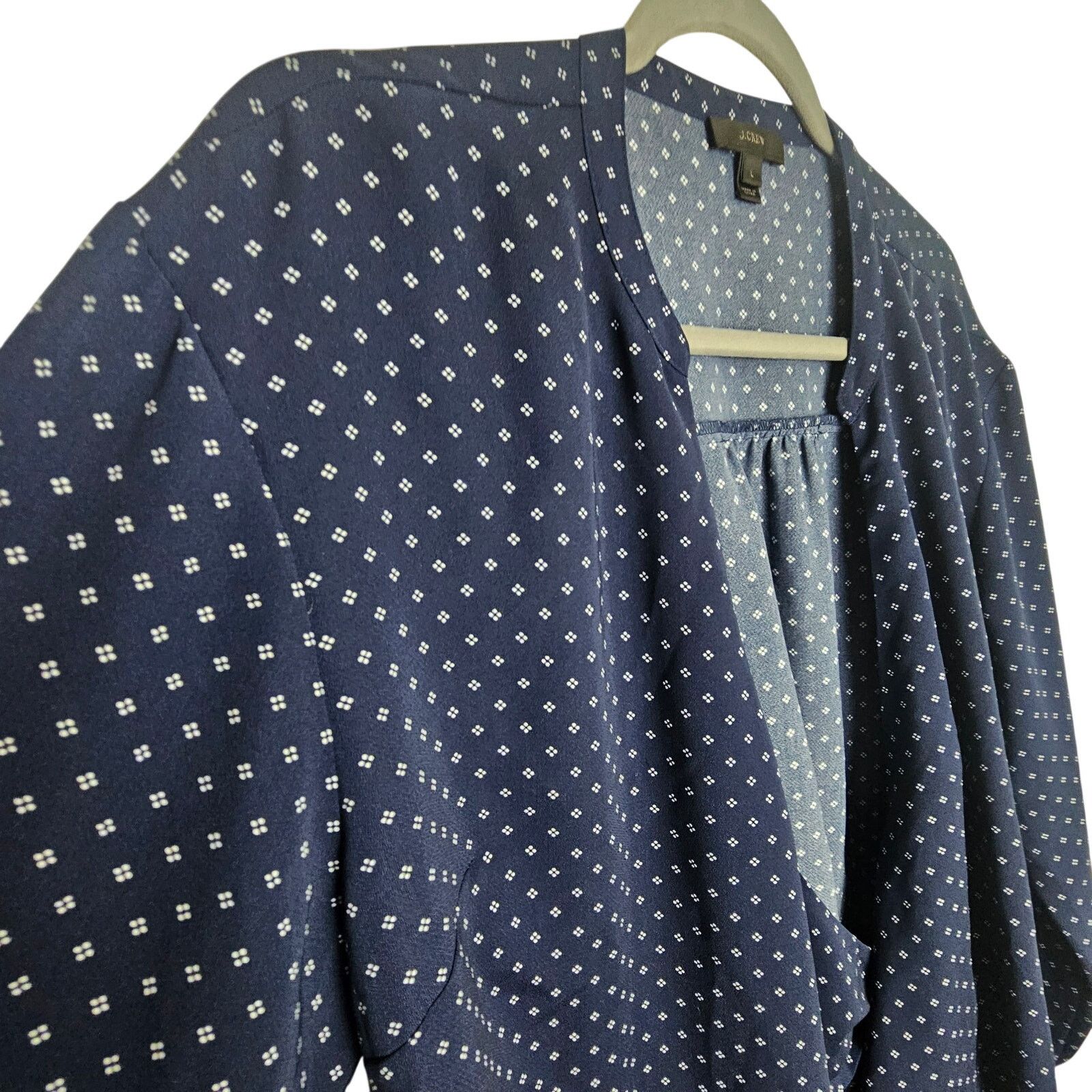 J.Crew J. Crew Womens Foulard Floral Wrap Top Size L Classic Preppy Size L / US 10 / IT 46 - 6 Thumbnail