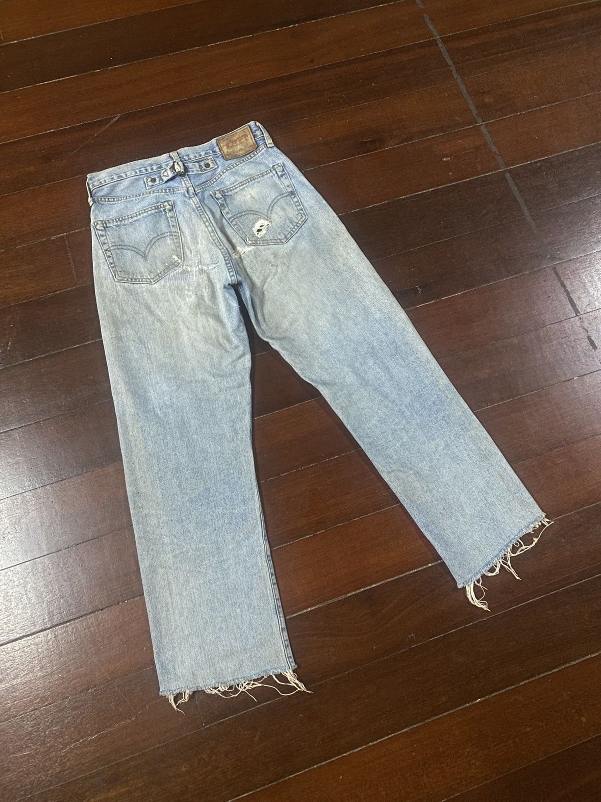 Levi's Vintage Clothing Vintage Levi’s Big E 702 XX Selvedge Distressed Repair Jeans Size US 31 - 10 Thumbnail