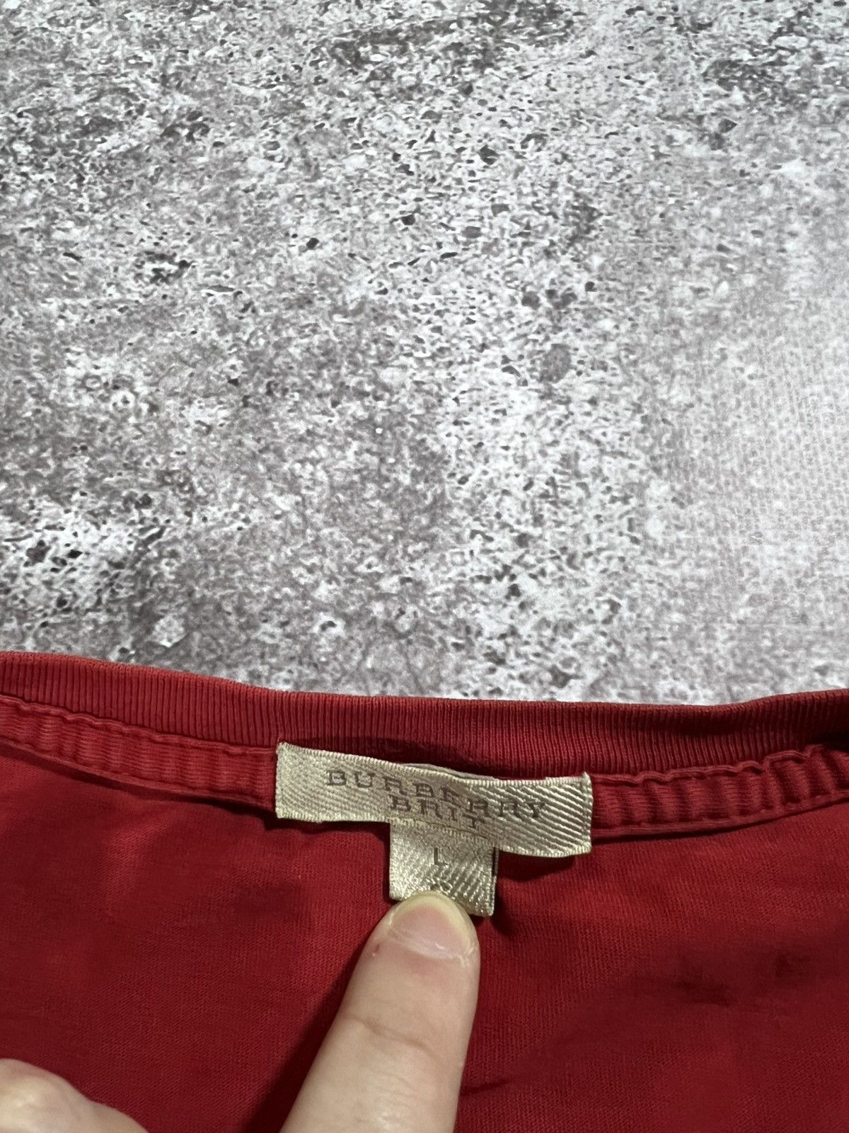 Burberry Vintage BURBERRY BRIT Embroidery Design T-Shirt Logo Check Size US L / EU 52-54 / 3 - 3 Thumbnail