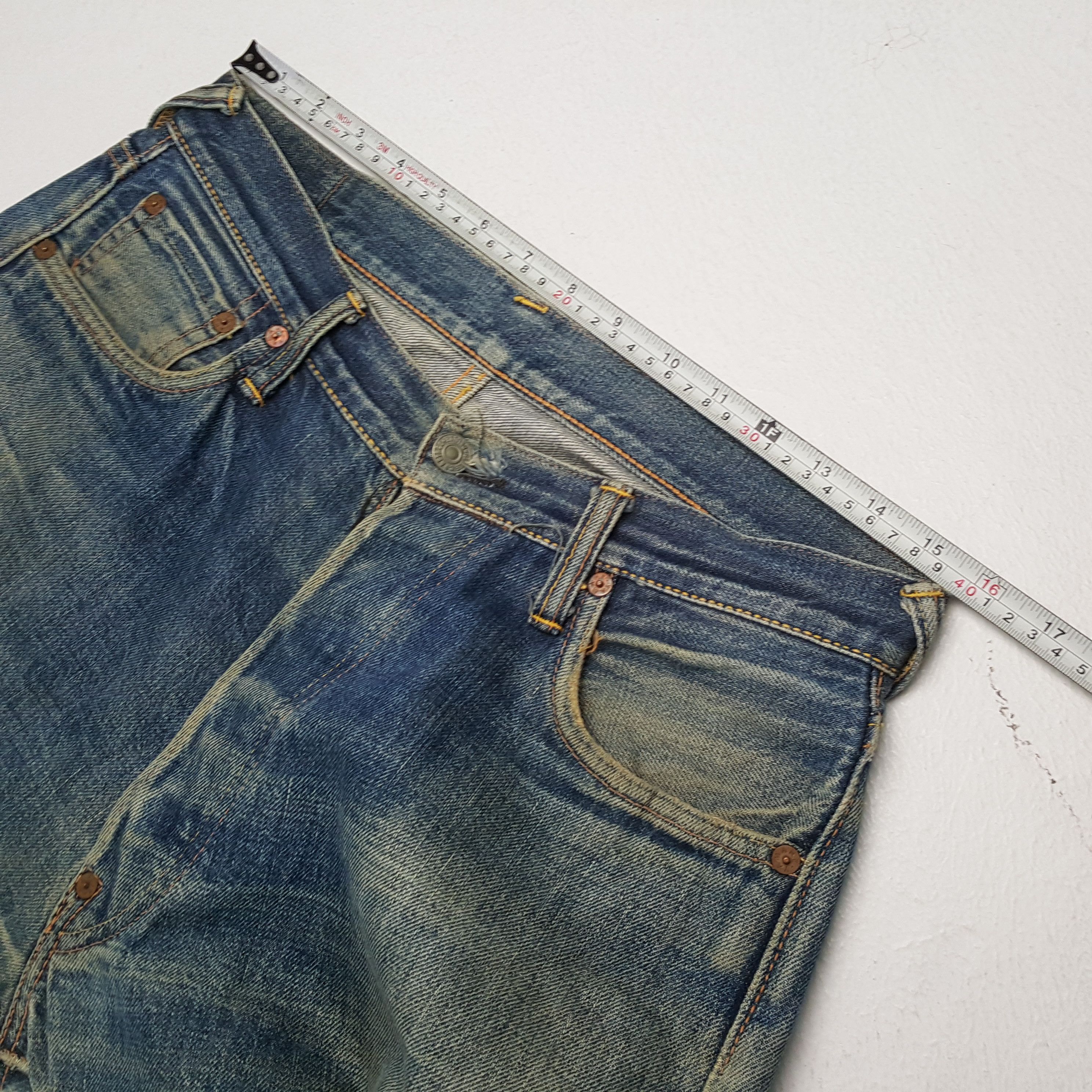 Evisu × Japanese Brand × Vintage Vintage EVISU Japanese Brand Daicock Custom Distressed Jeans Size US 31 - 7 Thumbnail