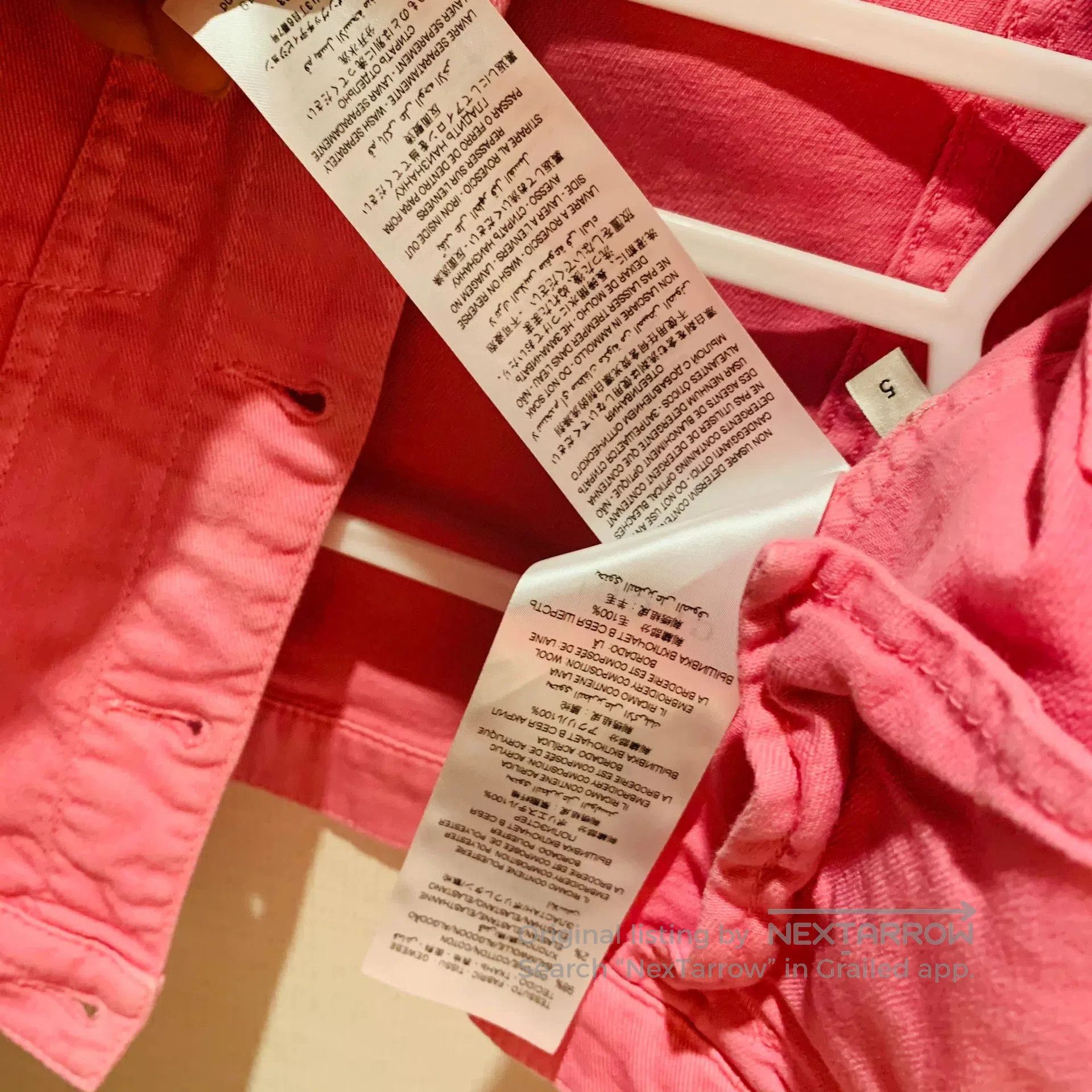 Gucci Gucci Pink Denim Jacket Size 5. Size XXL / US 16-18 / IT 52-54 - 7 Thumbnail