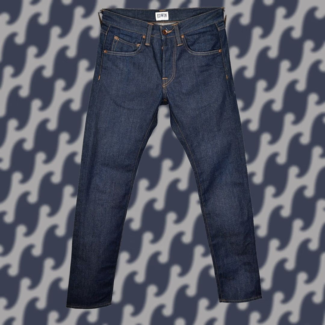 Edwin EDWIN ED55 RELAXED Jeans Men W29 L32 Blue Denim Cotton Straight 100% Genuine 100% Cotton Japan Size US 29 - 1 Thumbnail